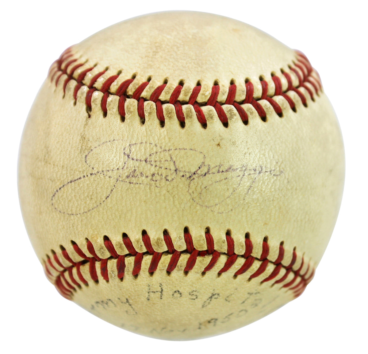 Yankees Joe DiMaggio Authentic Signed Official Reach Baseball BAS #A86806