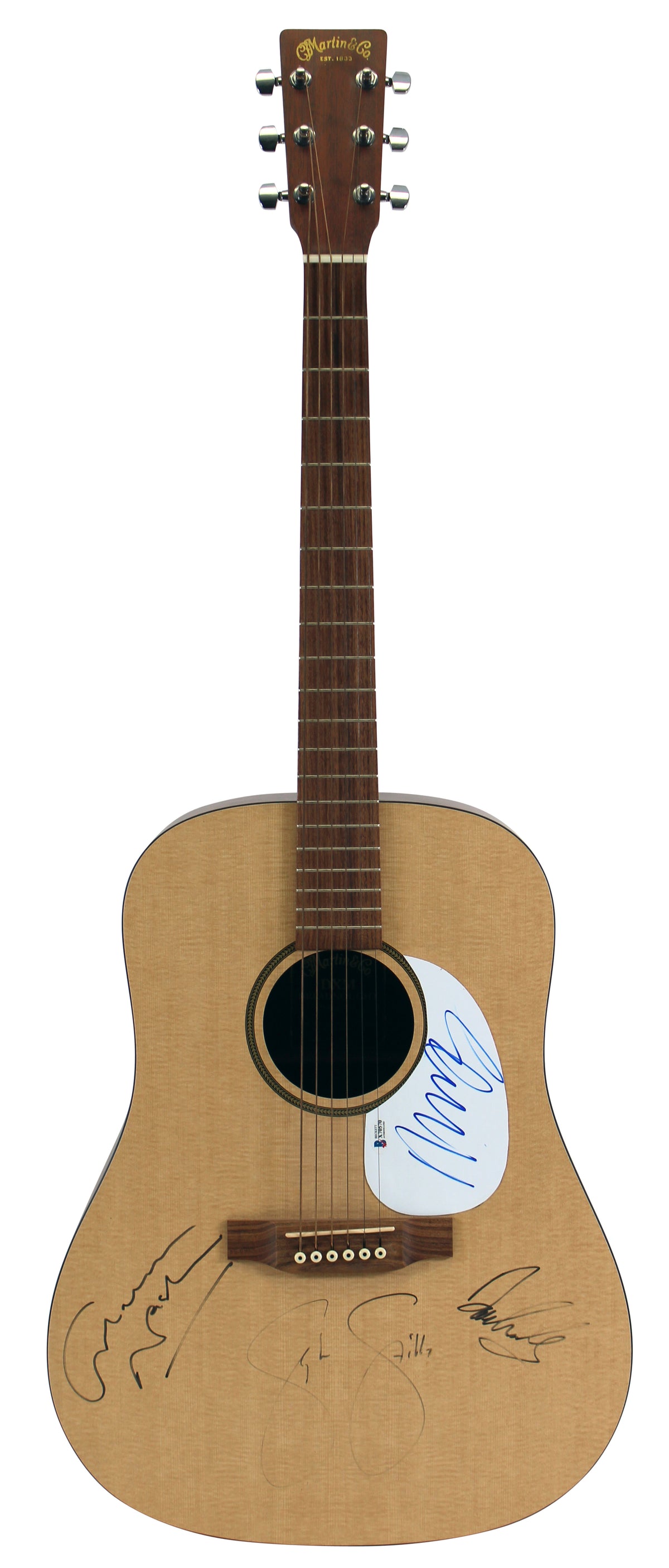 Crosby, Stills, Nash & Young (4) Signed Martin & Co. Acoustic Guitar BAS #X70570