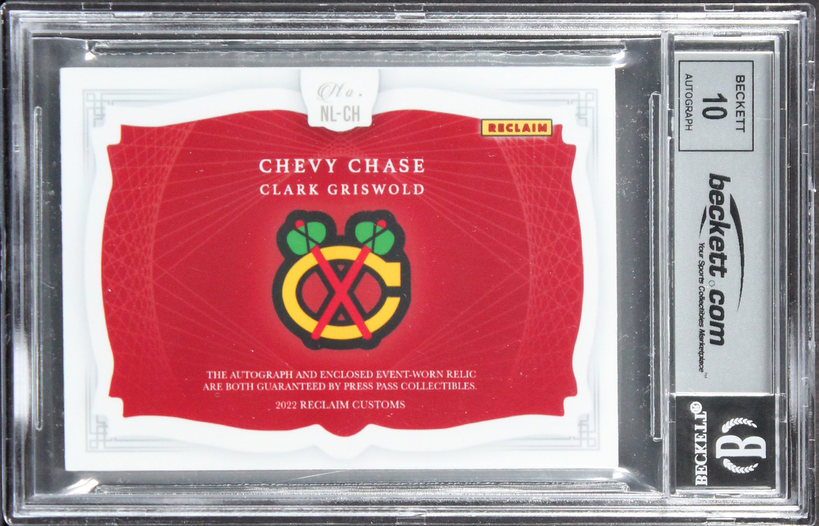 Chevy Chase Caddyshack Signed Custom Patch Gold #1/5 Card Auto 10! BAS Slabbed