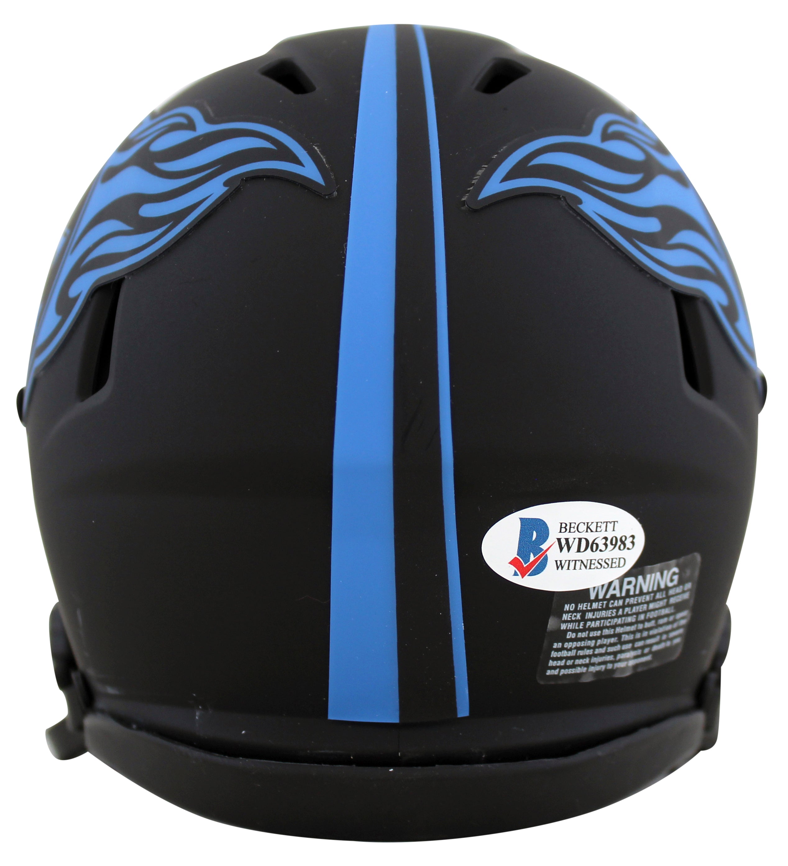 Oilers Earl Campbell "HOF 91" Signed Eclipse Speed Mini Helmet BAS Wit #WD63983