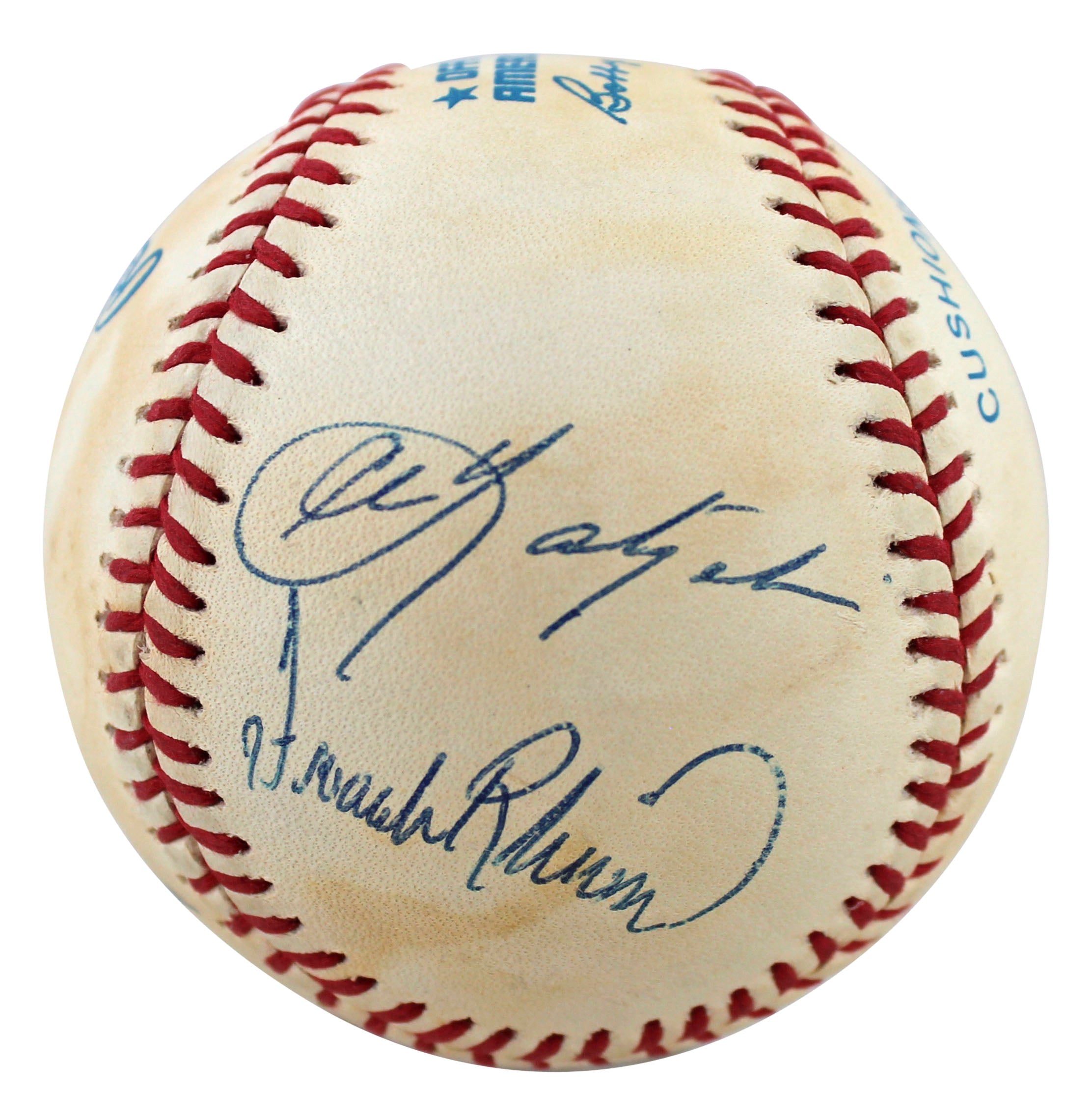 Triple Crown (4) Mantle, Williams, Yastrzemski, Robinson Signed Oal Baseball JSA