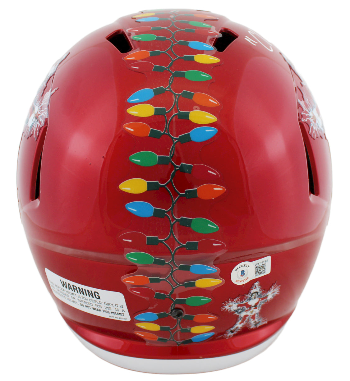 Chevy Chase Christmas Vacation "Clark" Signed Red F/S Speed Rep Helmet BAS Wit