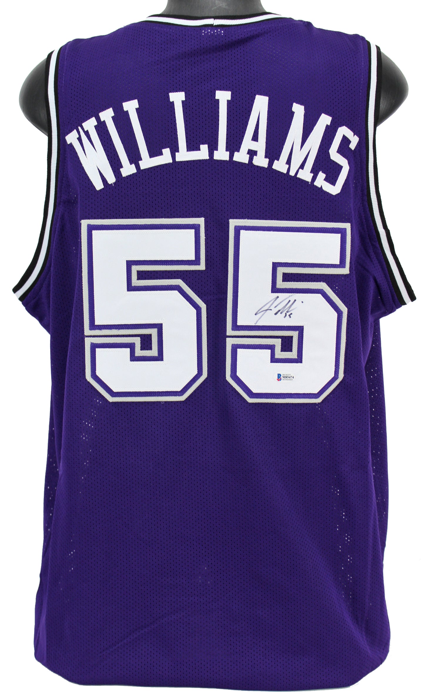 Kings Jason Williams Authentic Signed Purple Jersey Autographed BAS Witnessed
