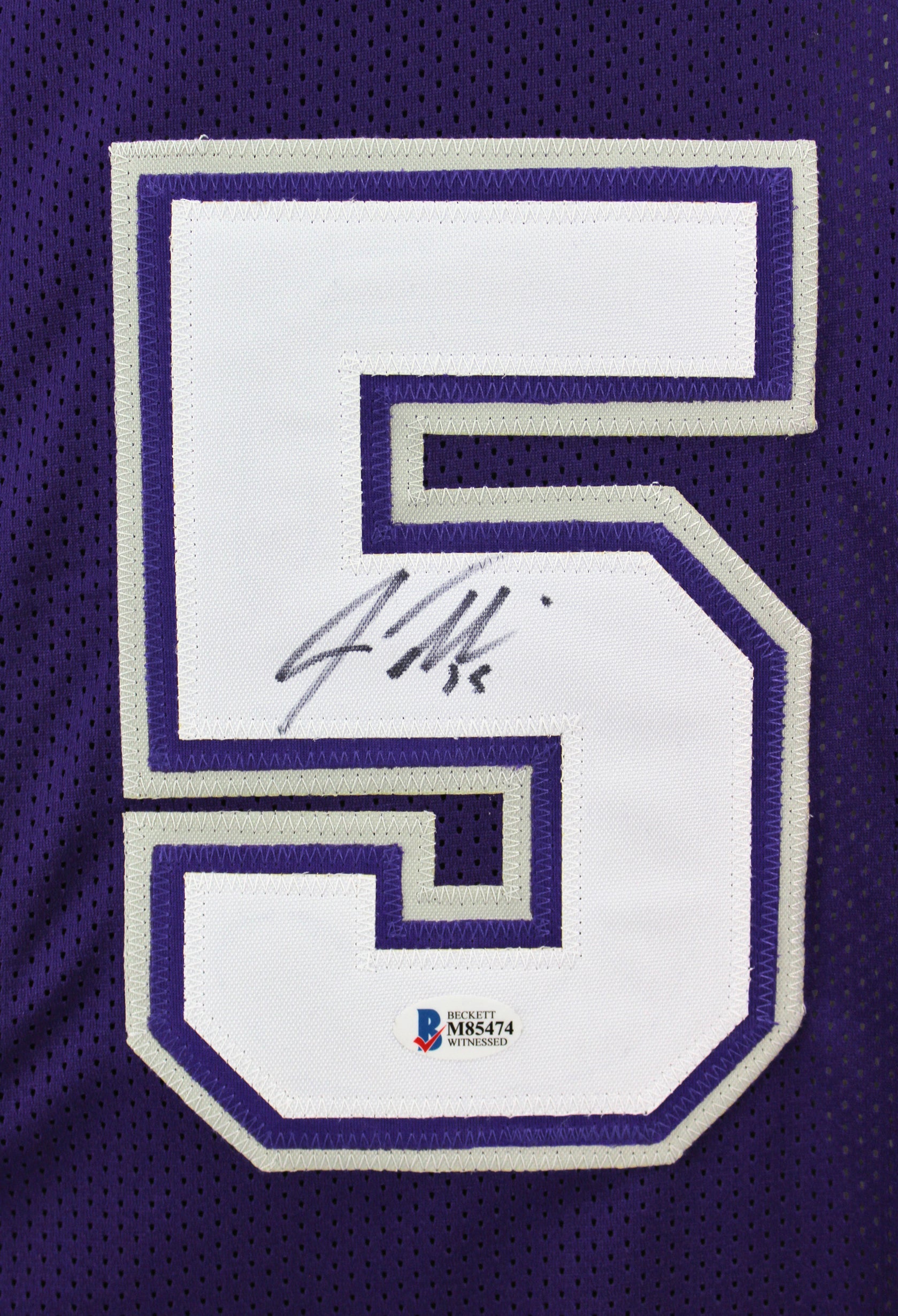 Kings Jason Williams Authentic Signed Purple Jersey Autographed BAS Witnessed