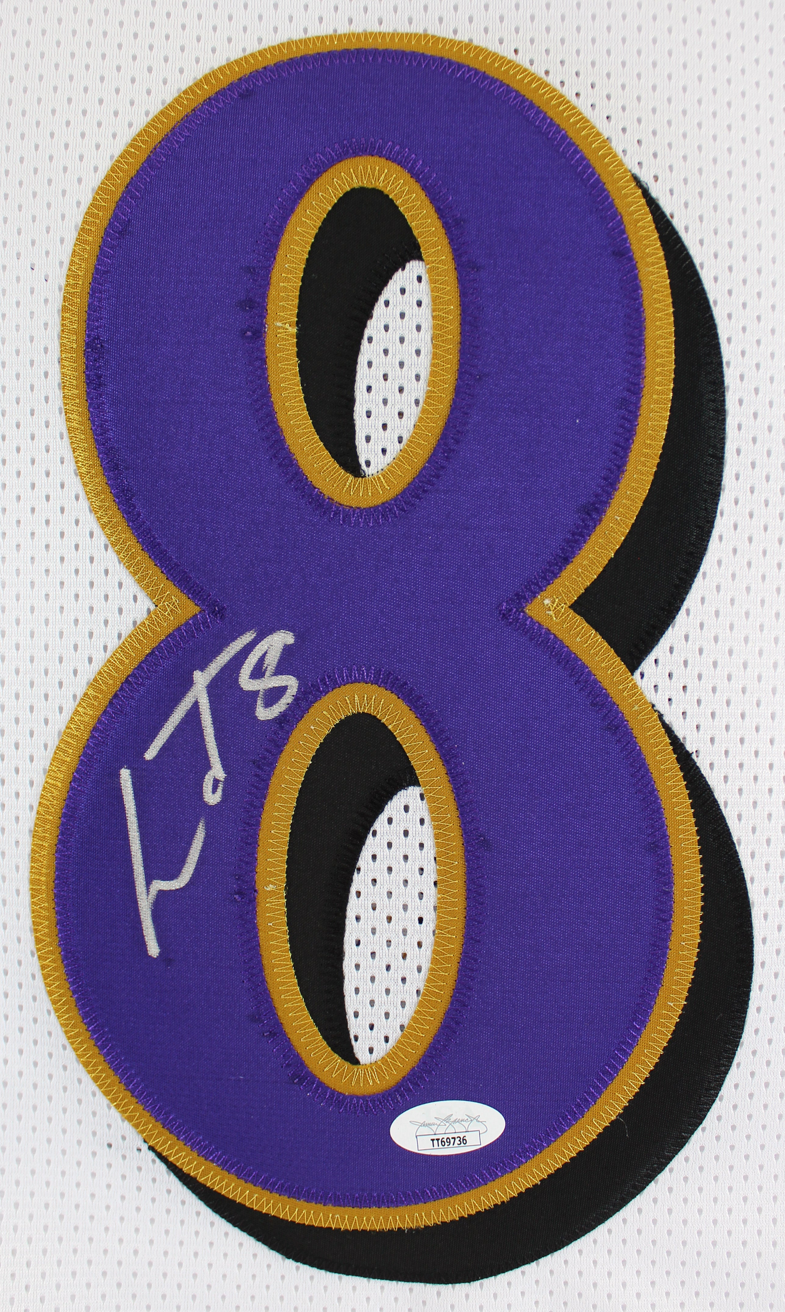 Lamar Jackson Authentic Signed White Pro Style Jersey Autographed JSA