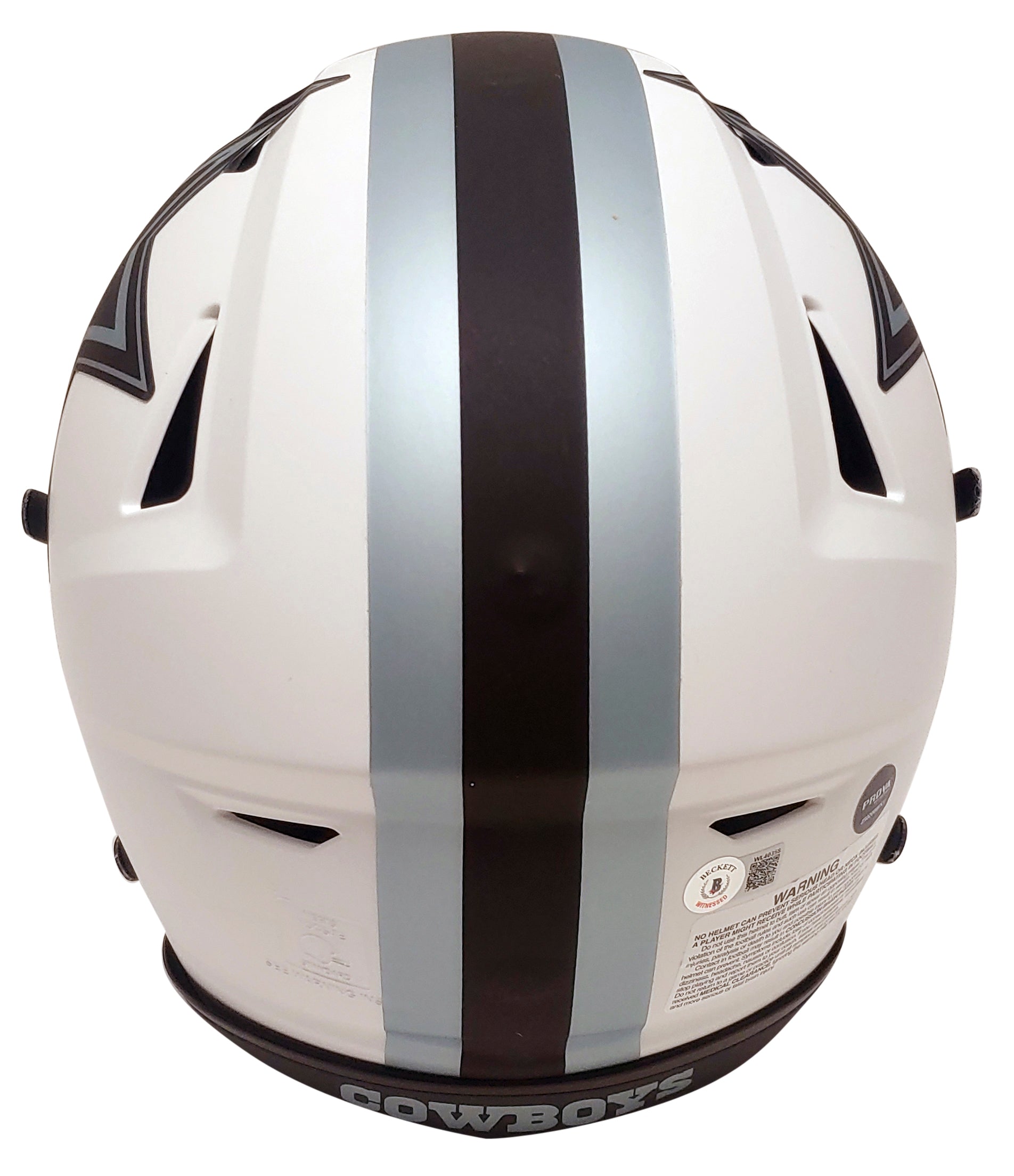 Cowboys Emmitt Smith Signed Lunar Speed Flex Full Size Helmet BAS Witnessed