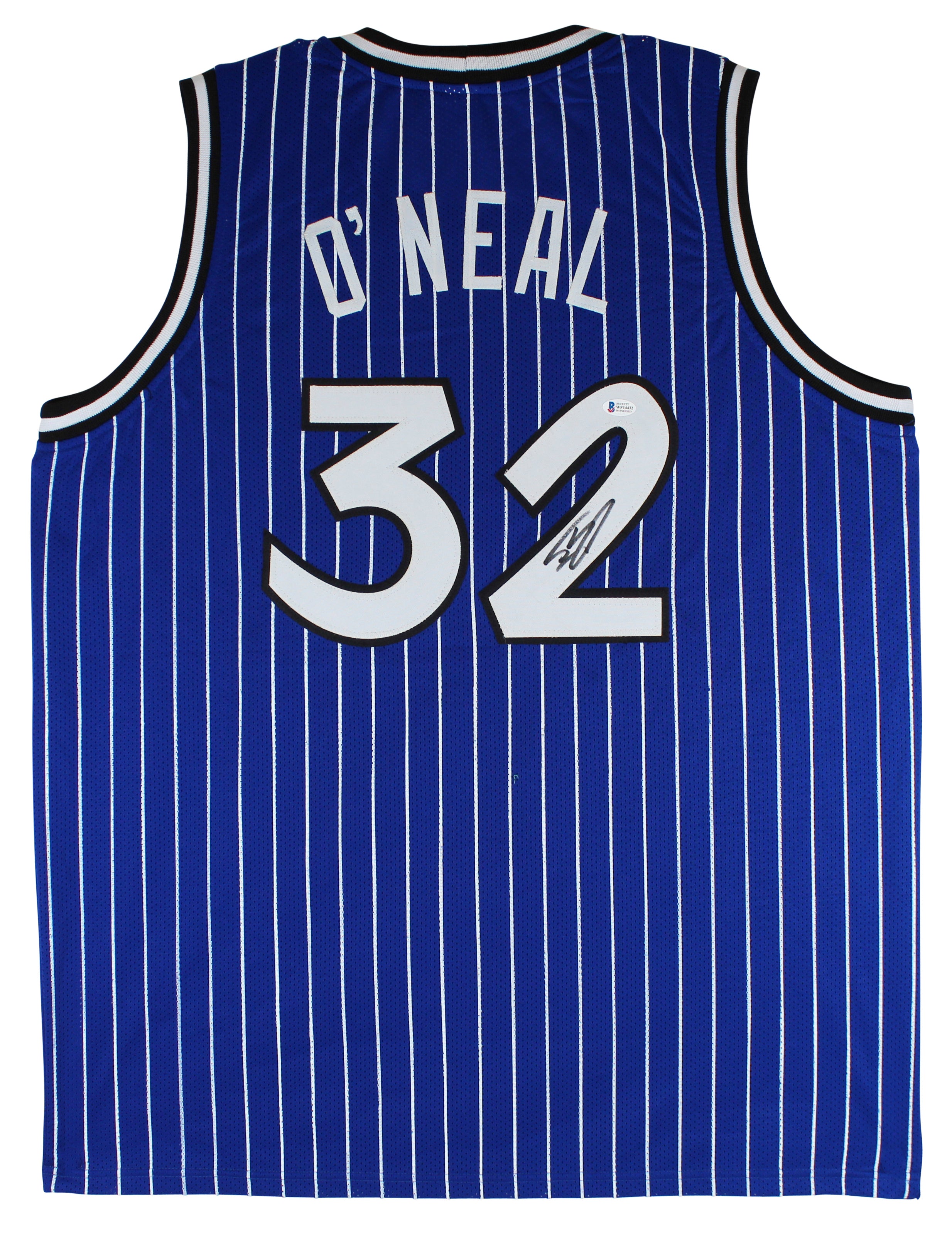 Shaquille O'Neal Authentic Signed Blue Pro Style Jersey Autographed BAS Witness