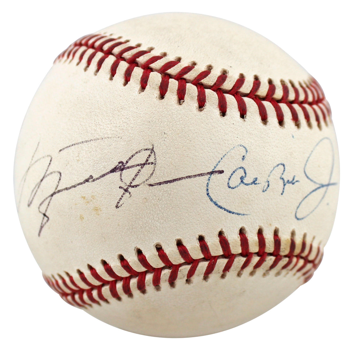 Michael Jordan & Cal Ripken Jr. Authentic Signed Budig Oal Baseball PSA #AI01629