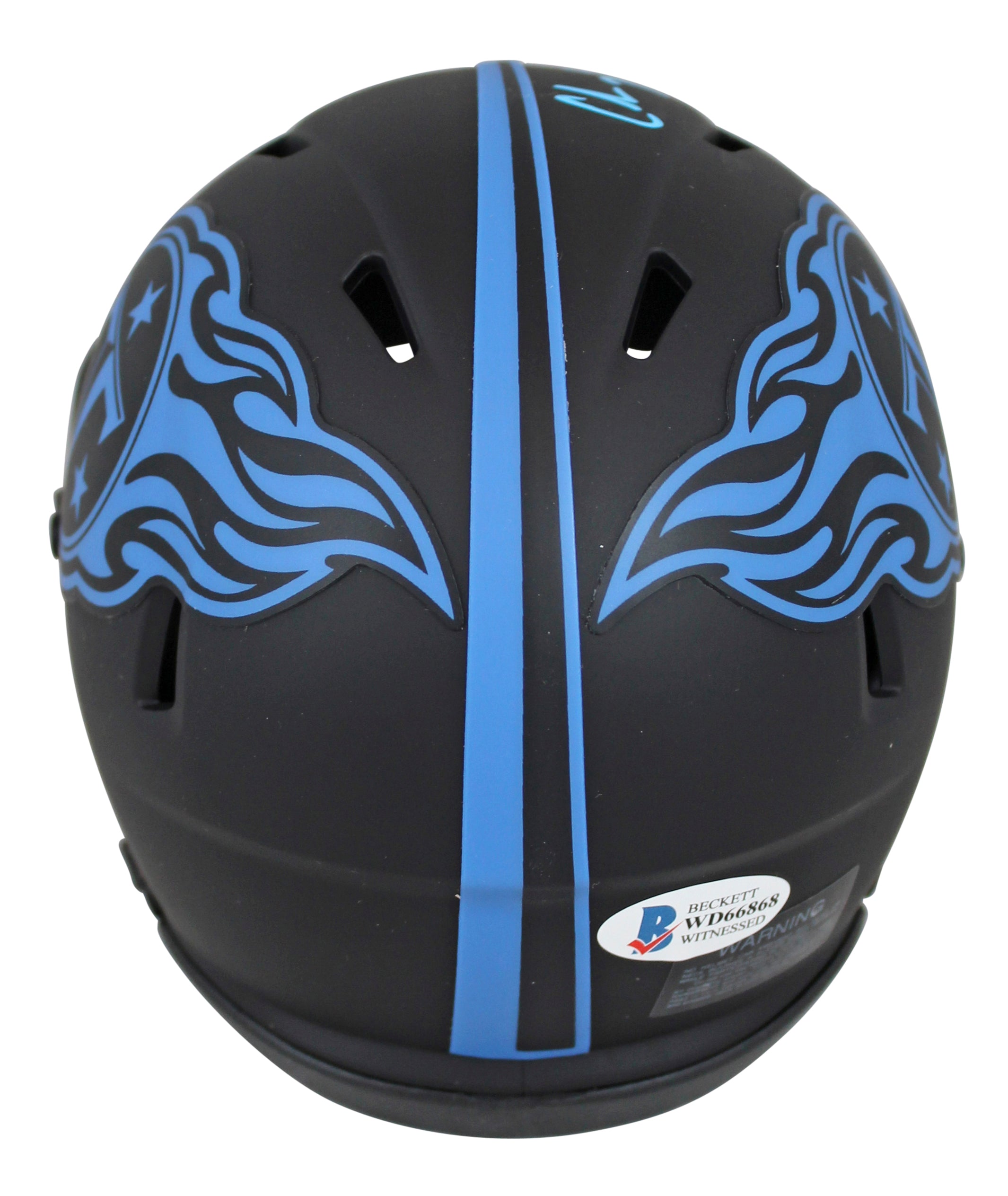 Titans Chris Johnson Authentic Signed Eclipse Speed Mini Helmet BAS Witnessed