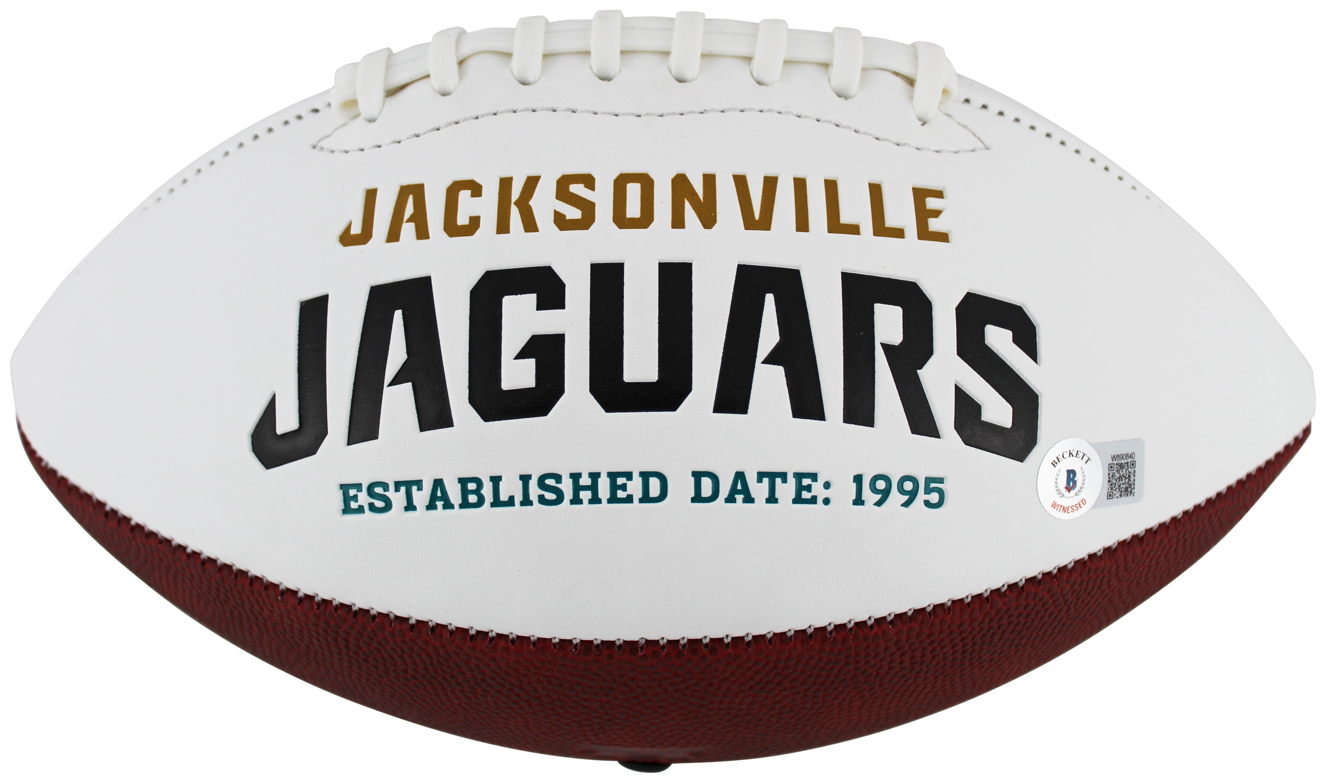 Jaguars Fred Taylor "Pride Of The Jaguars" Signed Football W/ Case BAS Witnessed
