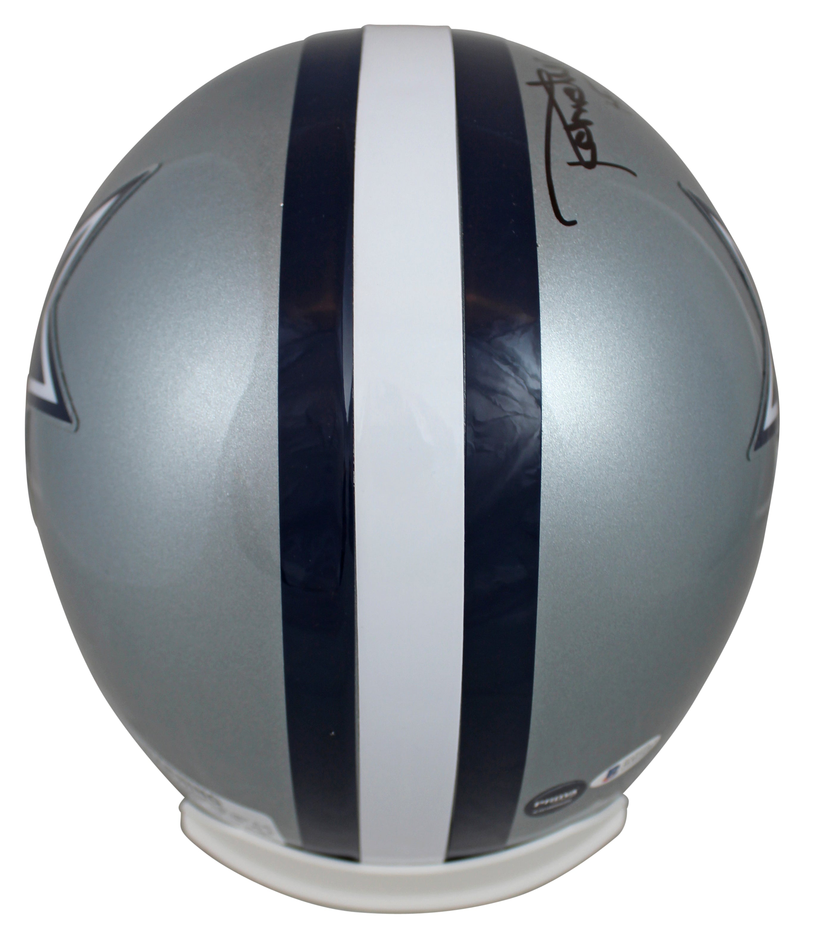 Cowboys Randy White "HOF 94" Signed Silver Full Size Rep Helmet BAS Witnessed