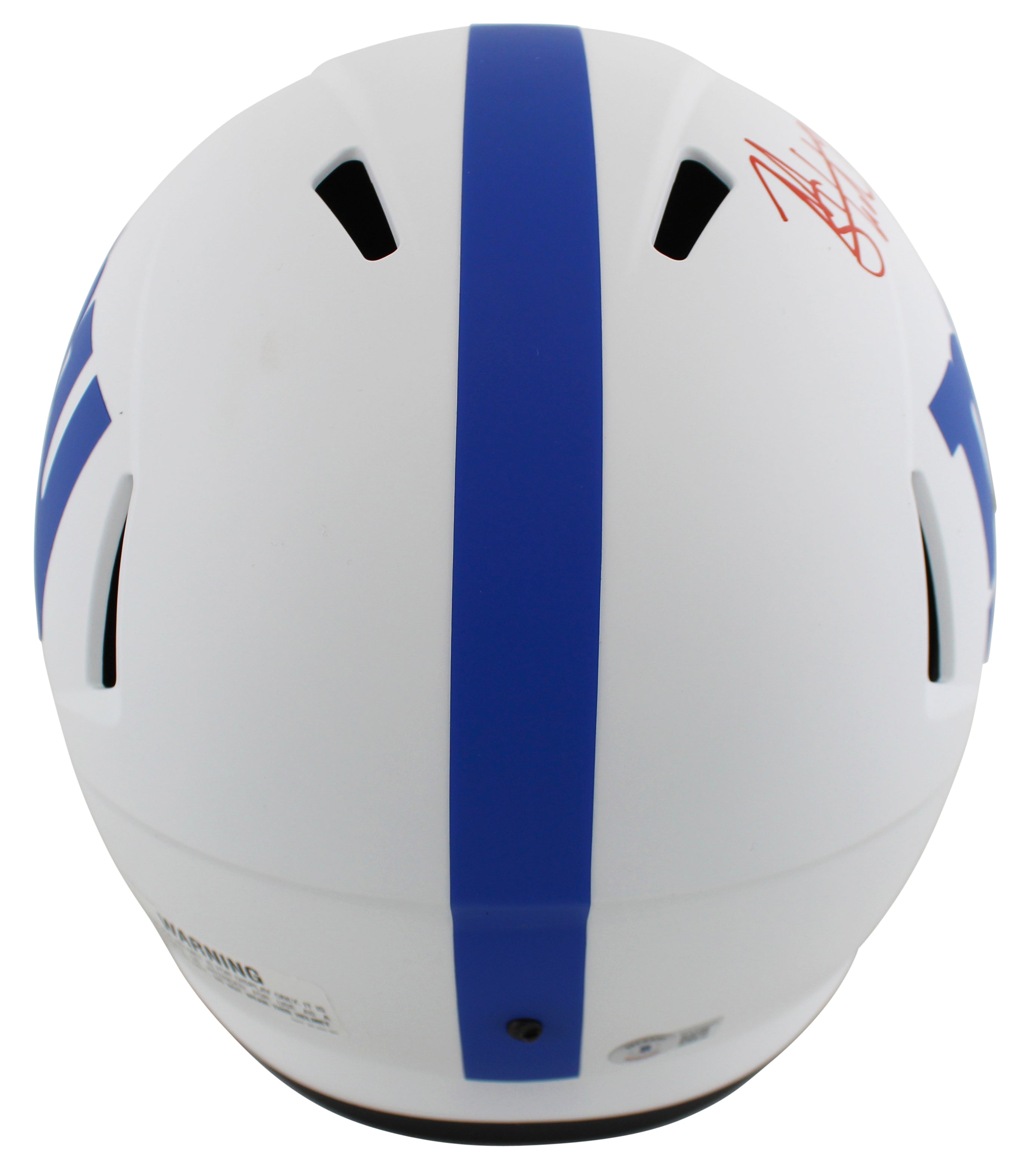 Giants Michael Strahan Authentic Signed Lunar Full Size Speed Rep Helmet BAS Wit