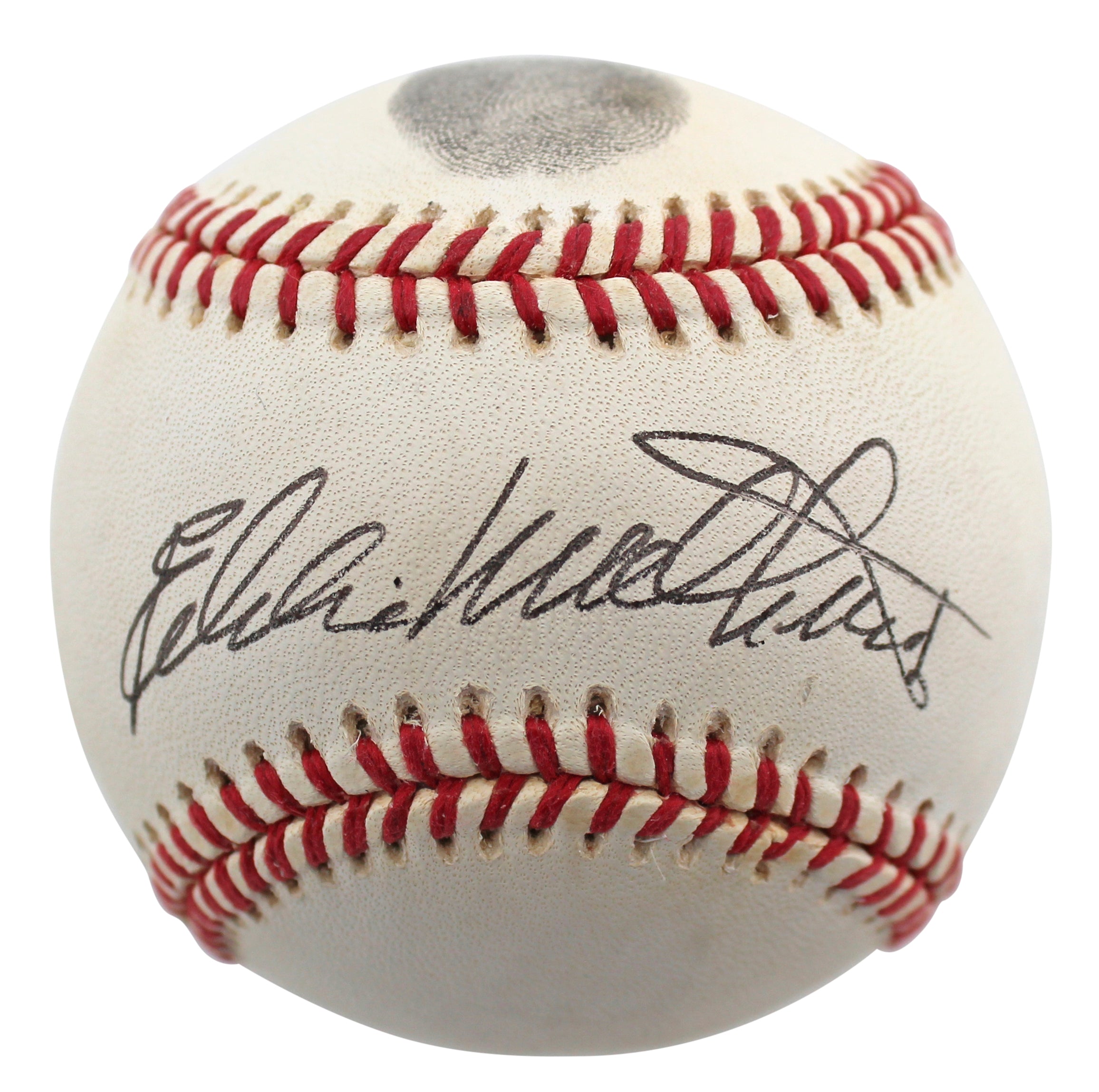 Braves Eddie Mathews Signed Thumbprint Onl Baseball Onl Baseball BAS #BD23274