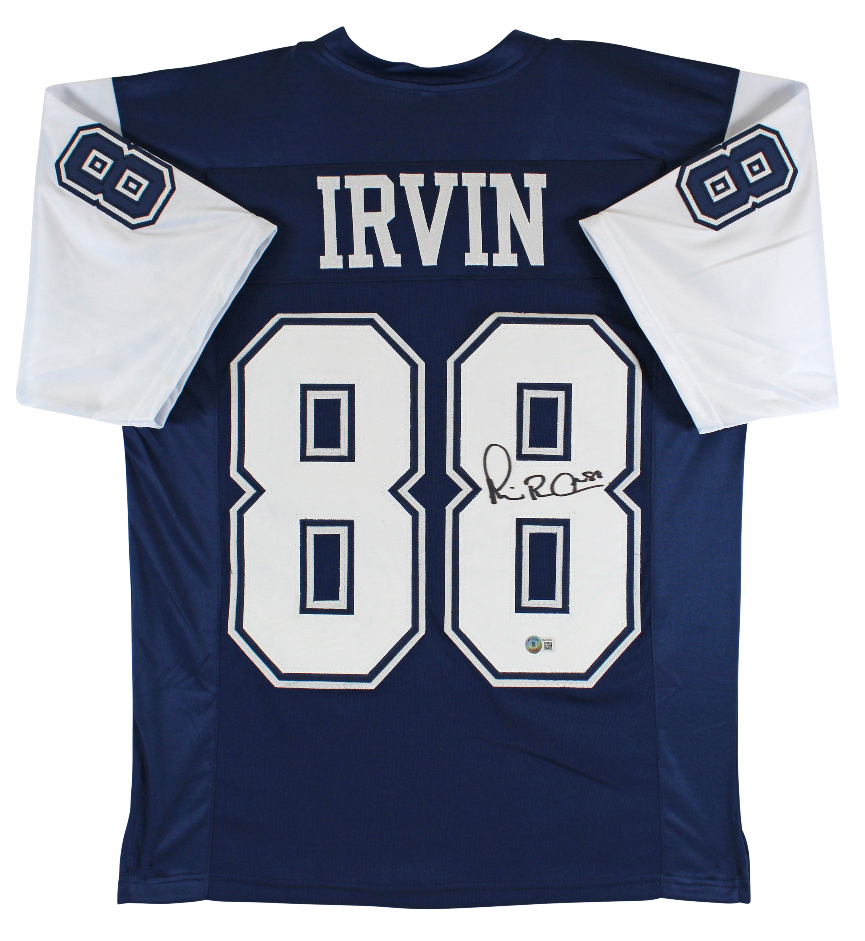 Michael Irvin Authentic Signed Navy Blue Pro Style Jersey Autographed BAS Wit