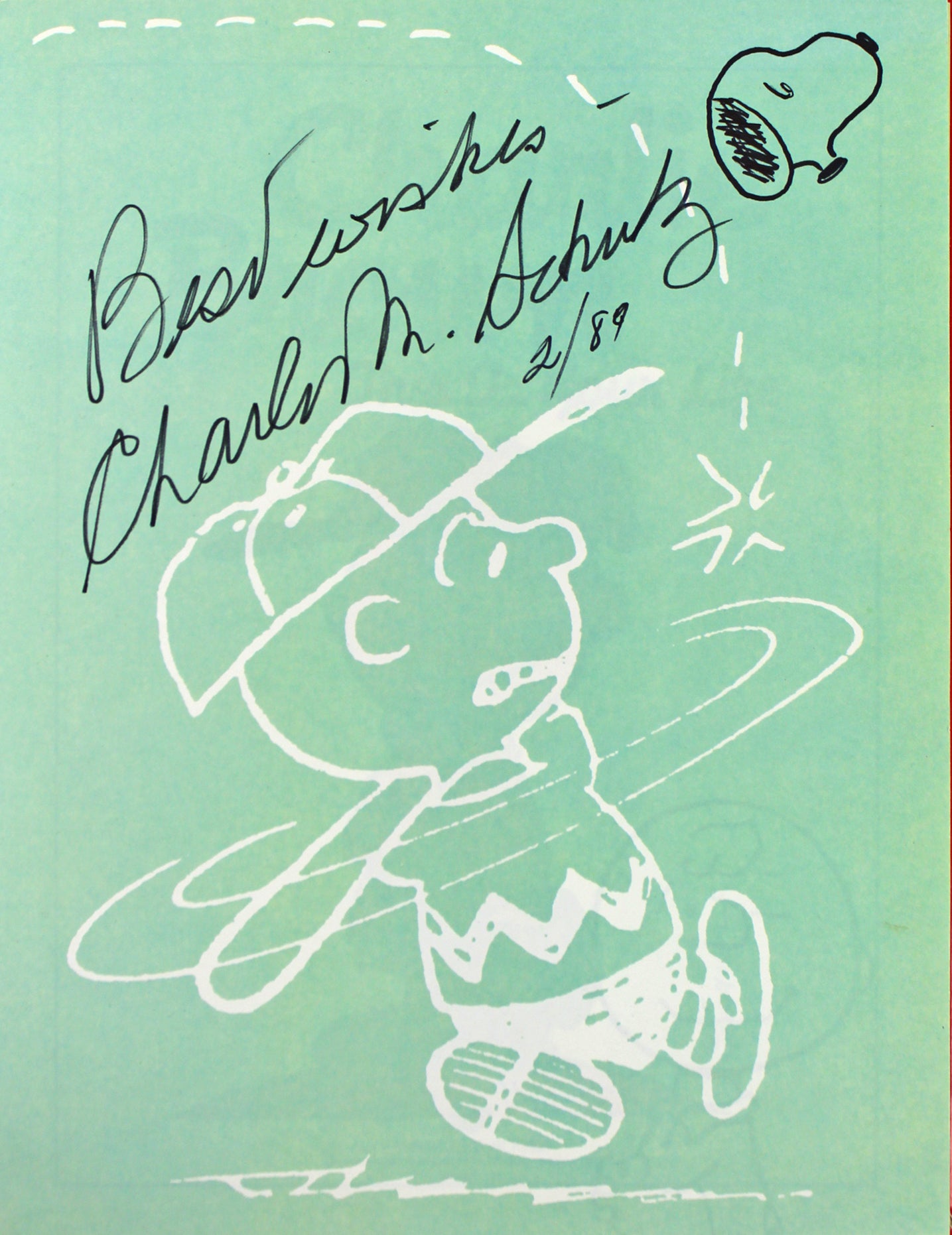 Charles Schulz "Best Wishes" Authentic Signed Book w/ Snoopy Sketch JSA #BB53037