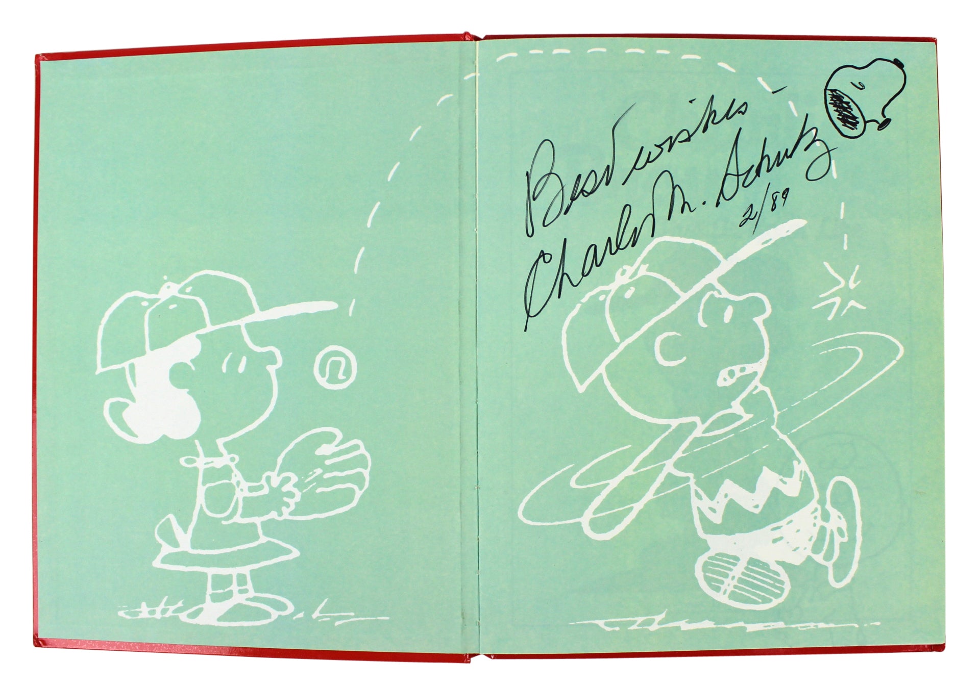 Charles Schulz "Best Wishes" Authentic Signed Book w/ Snoopy Sketch JSA #BB53037