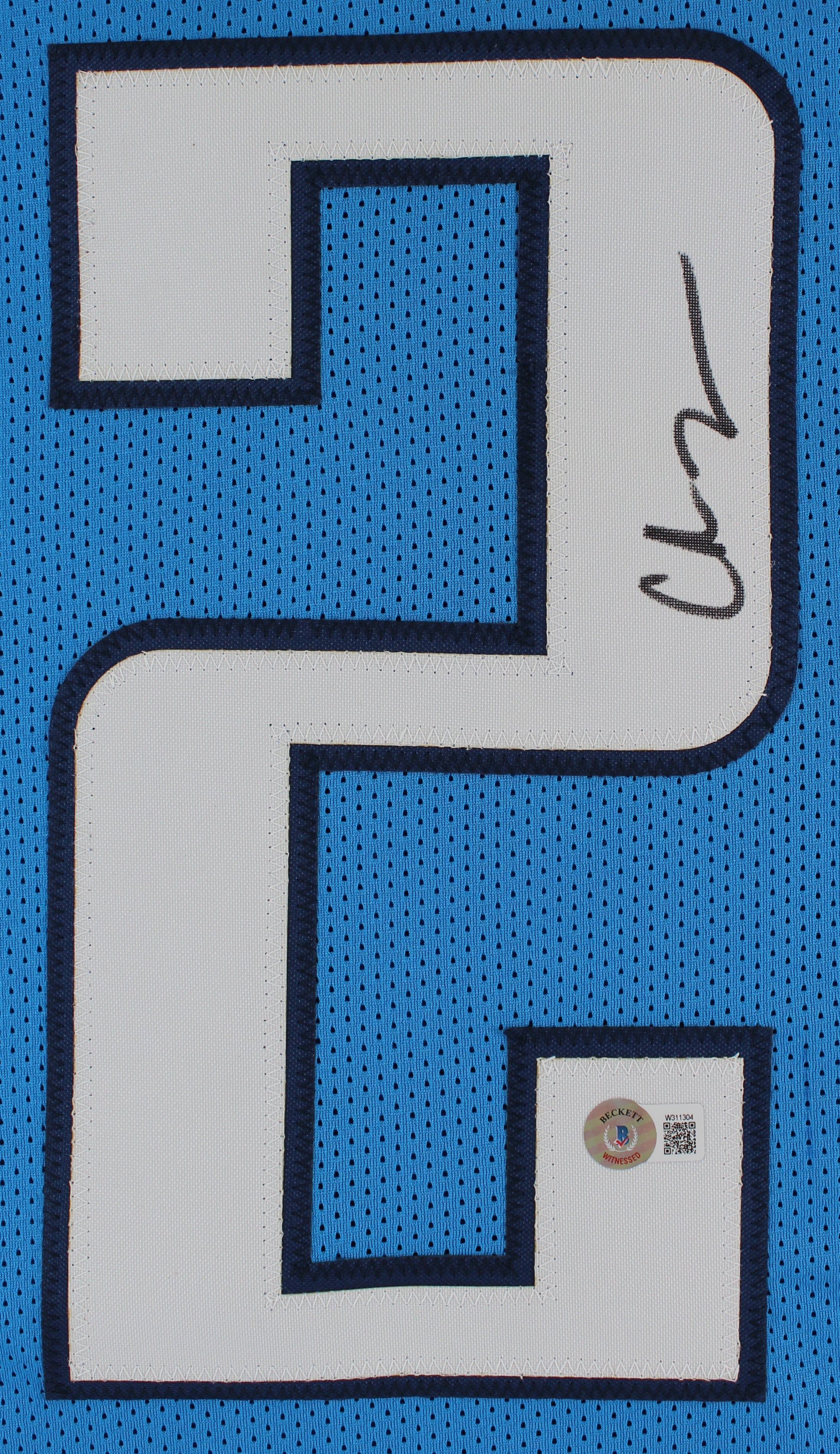 Chris Johnson Authentic Signed Blue Pro Style Jersey Autographed BAS Witnessed