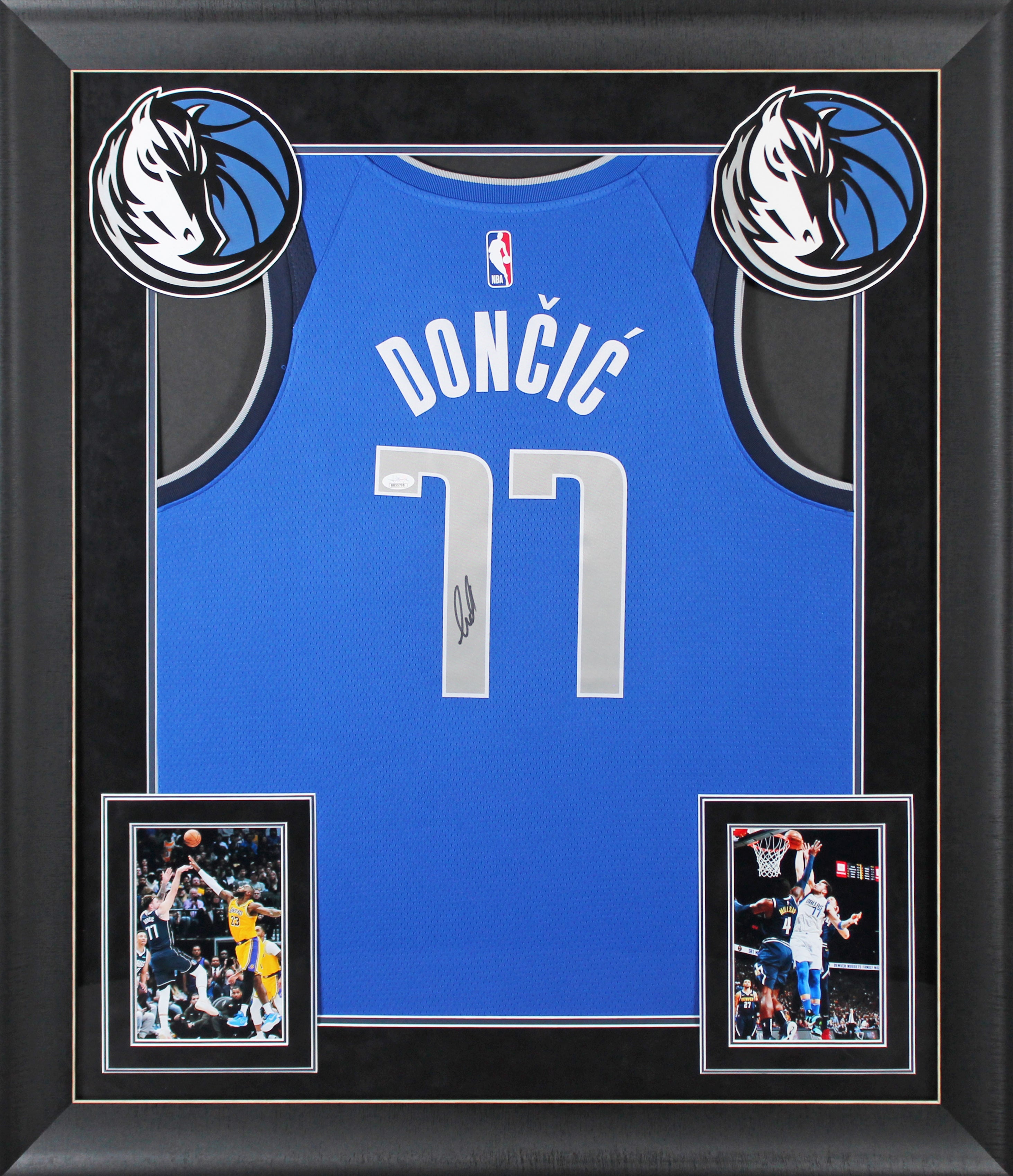 Mavericks Luka Doncic Authentic Signed Blue Nike Framed Jersey JSA #BB55798