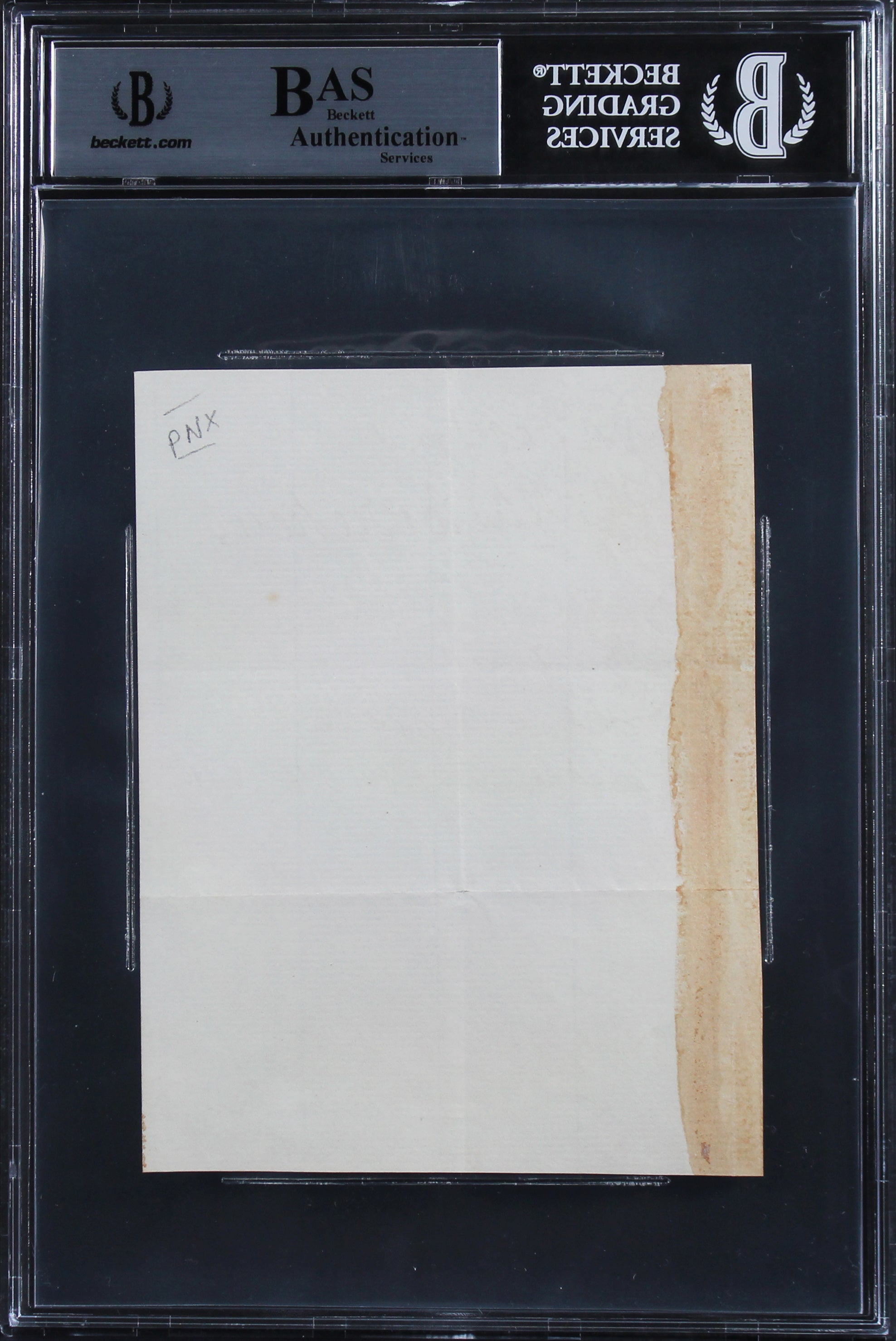 Charles Dickens "Faithfully Yours" Authentic Signed 4x5.5 Cut Signature BAS Slab