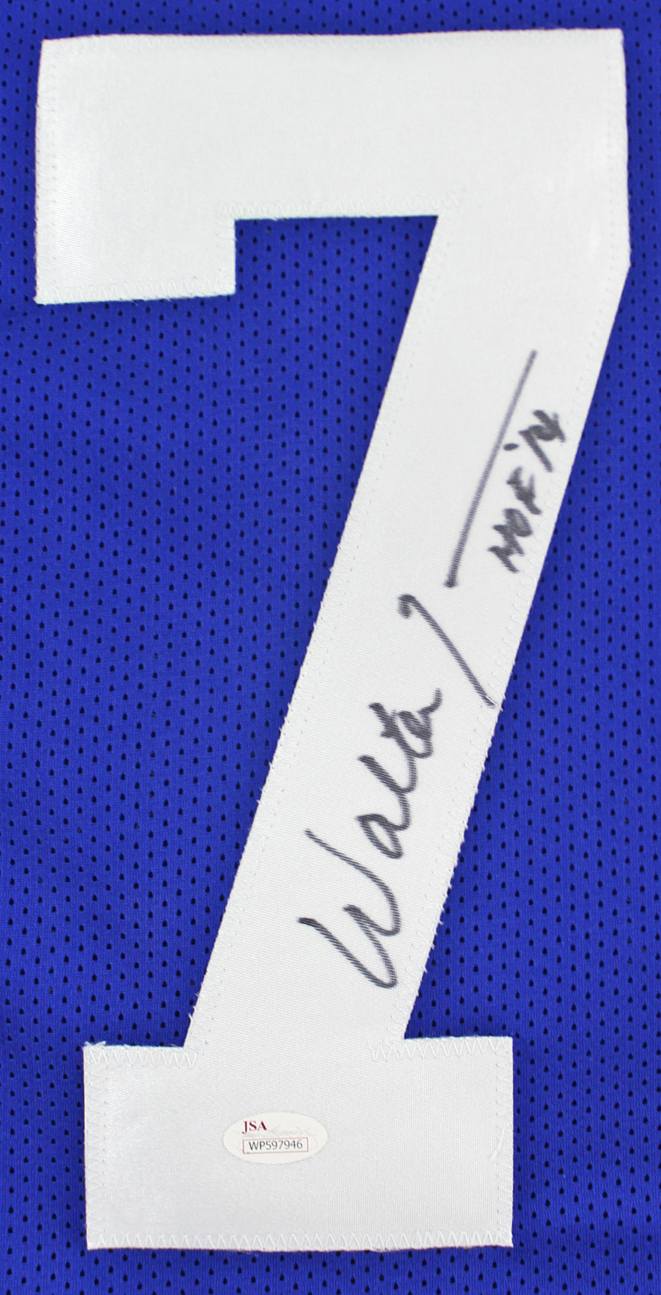Seahawks Walter Jones "HOF 14" Authentic Signed Blue Jersey JSA Witness