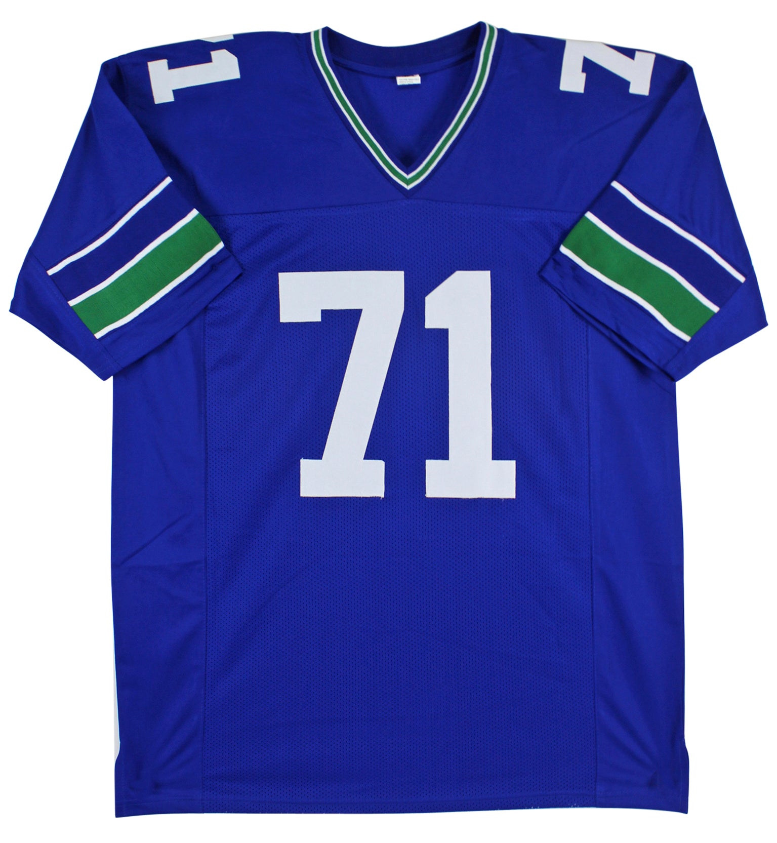 Seahawks Walter Jones "HOF 14" Authentic Signed Blue Jersey JSA Witness