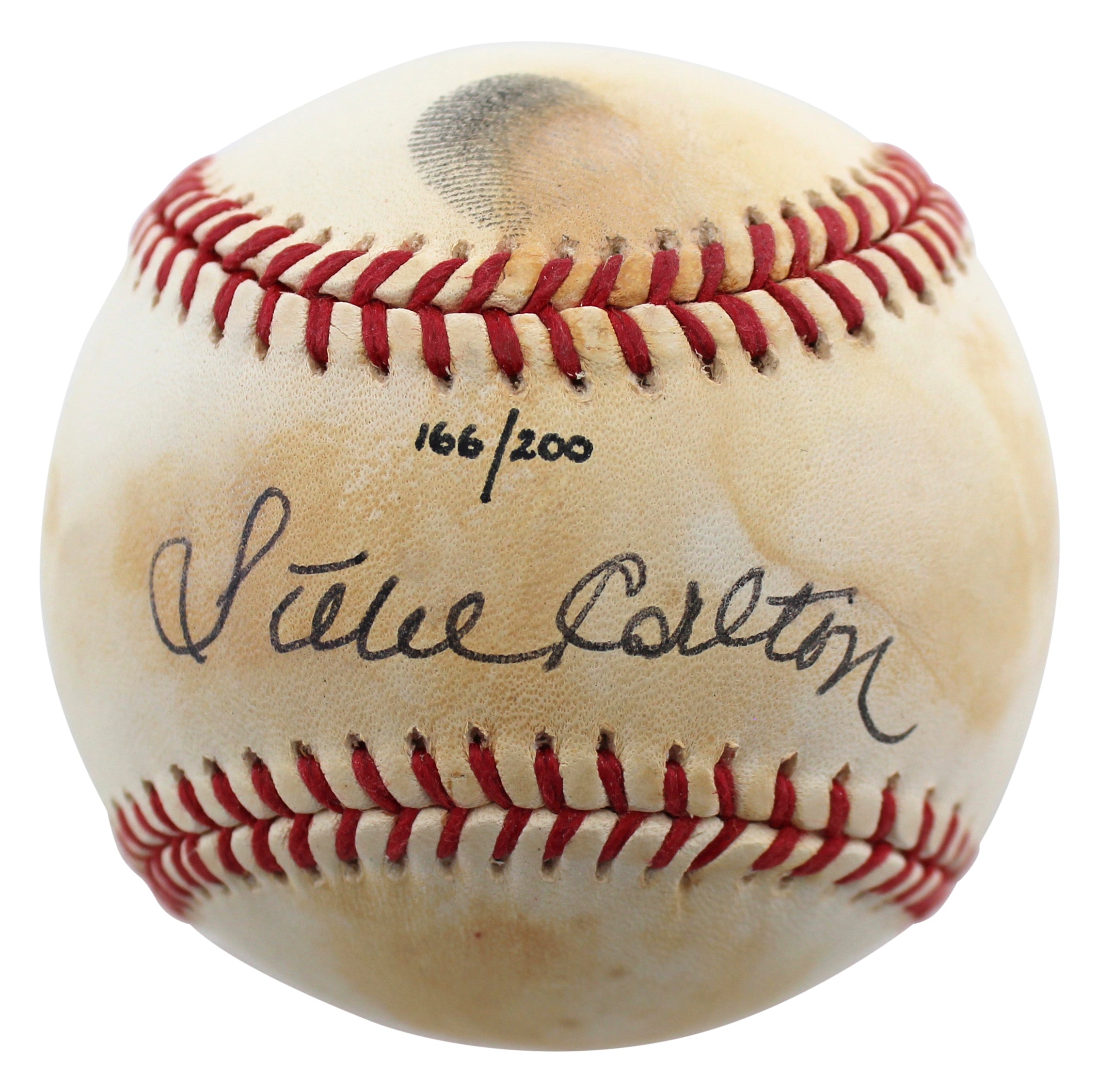 Phillies Steve Carlton Signed Thumbprint Onl Baseball LE #166/200 BAS #BD23246
