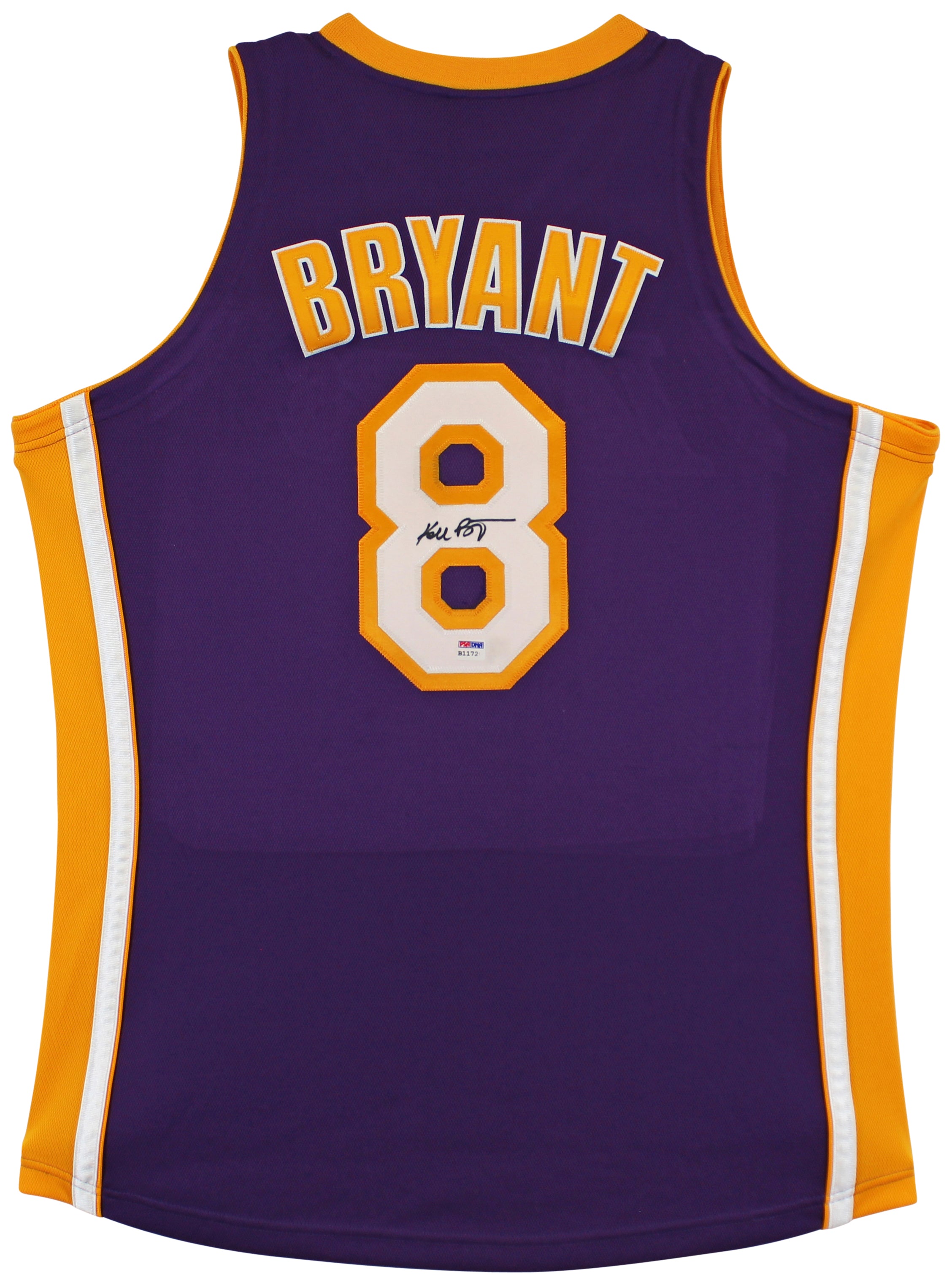 Lakers Kobe Bryant Signed Purple M&N 2000-01 HWC Authentic Jersey PSA #B11720
