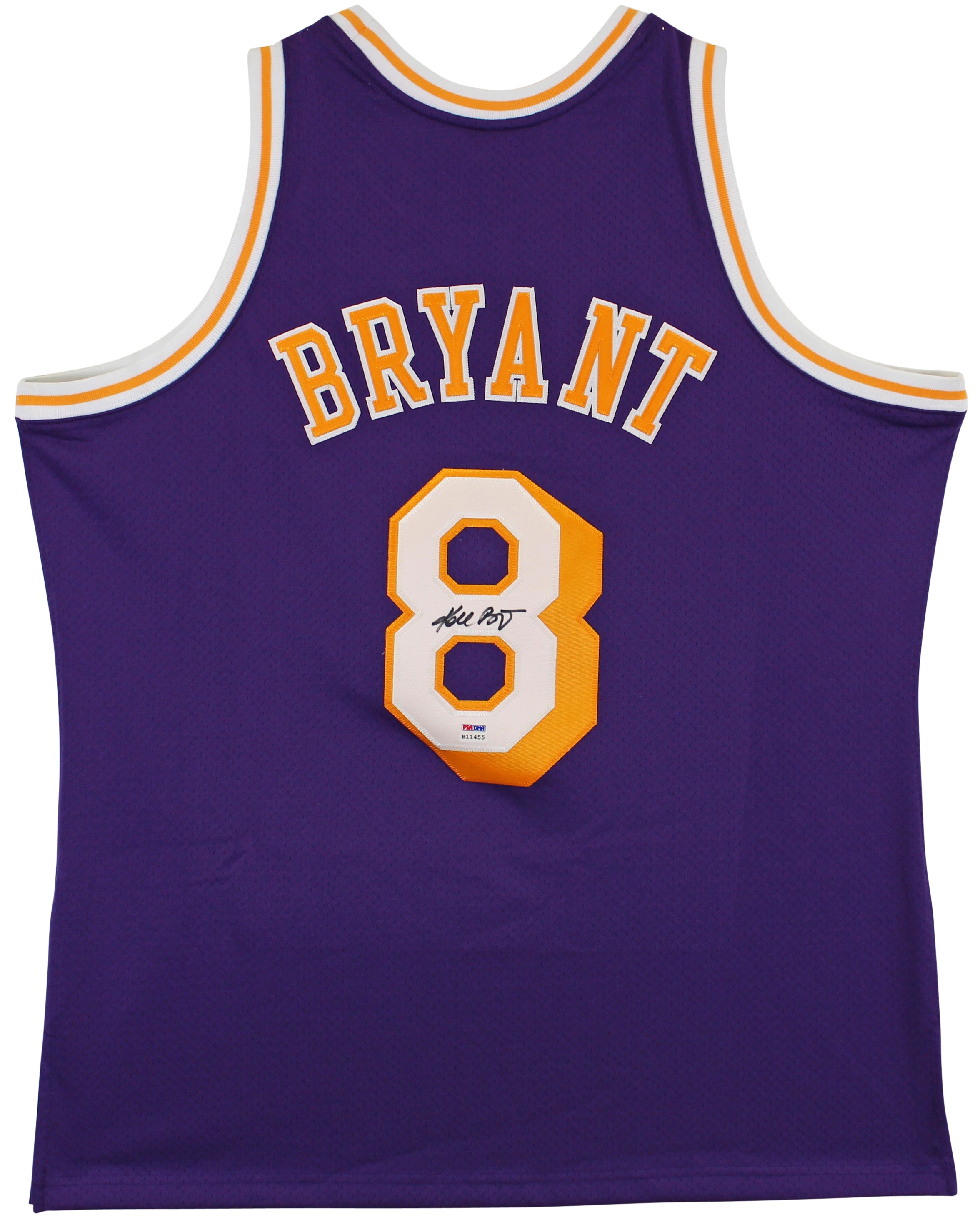 Lakers Kobe Bryant Signed Purple M&N 1996-97 HWC Authentic Jersey PSA #B11455