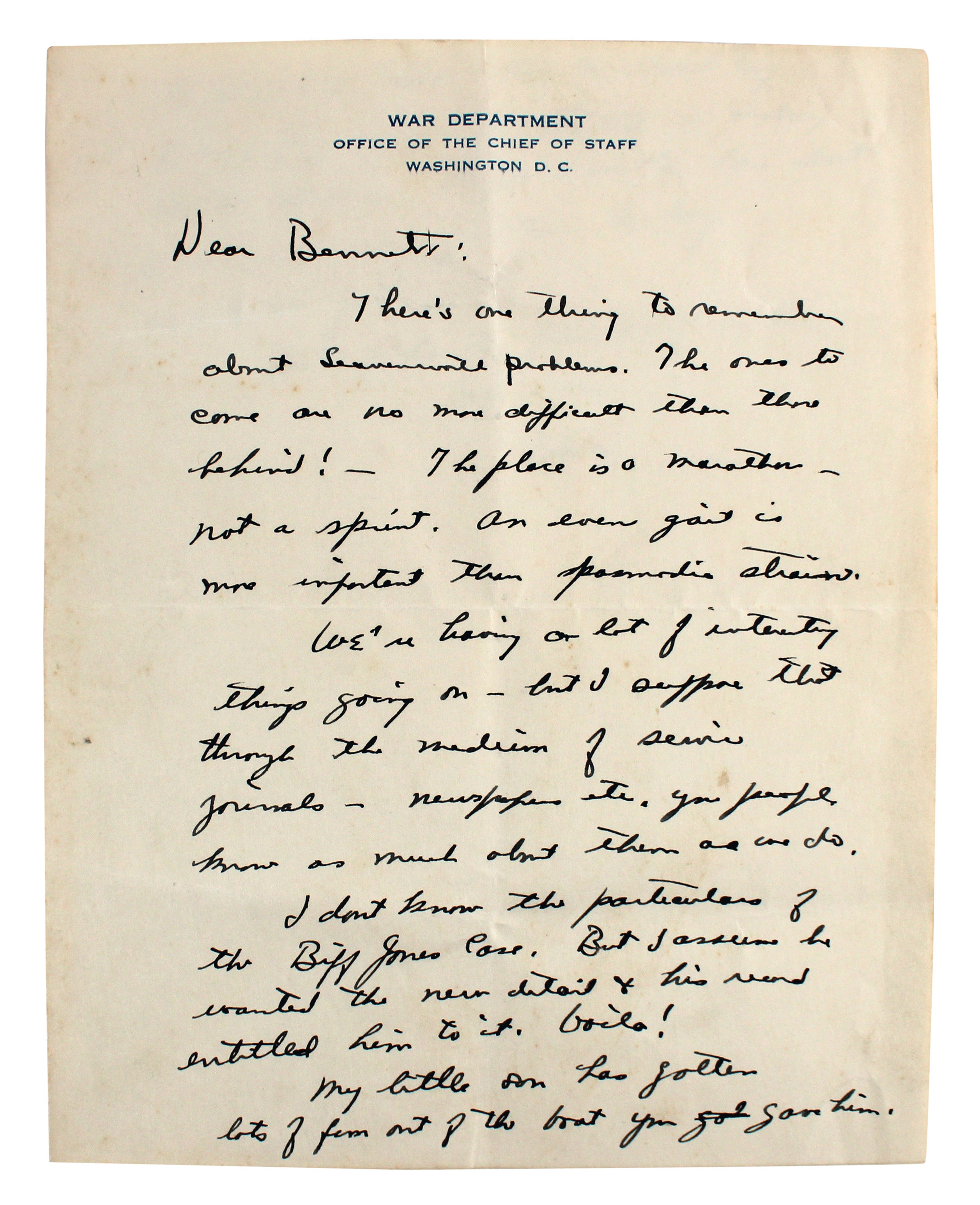 Dwight D. Eisenhower Signed 6.85x8.85 Handwritten Letter BAS #AB14553