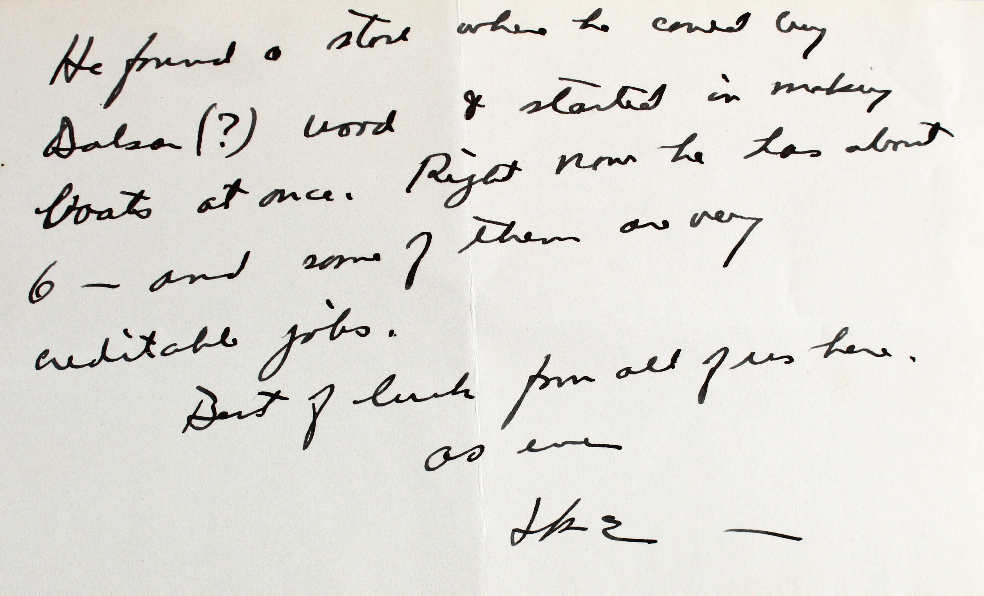 Dwight D. Eisenhower Signed 6.85x8.85 Handwritten Letter BAS #AB14553