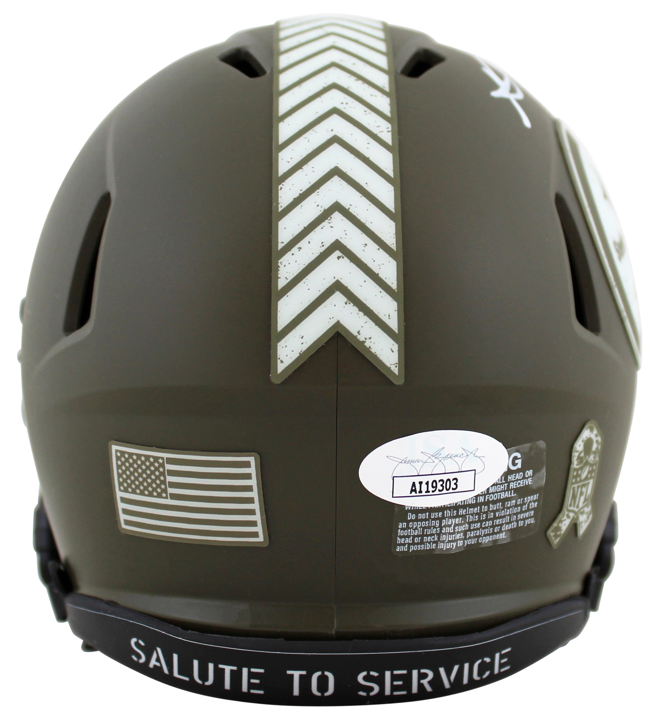 Steelers George Pickens Authentic Signed Salute To Service Speed Mini Helmet JSA