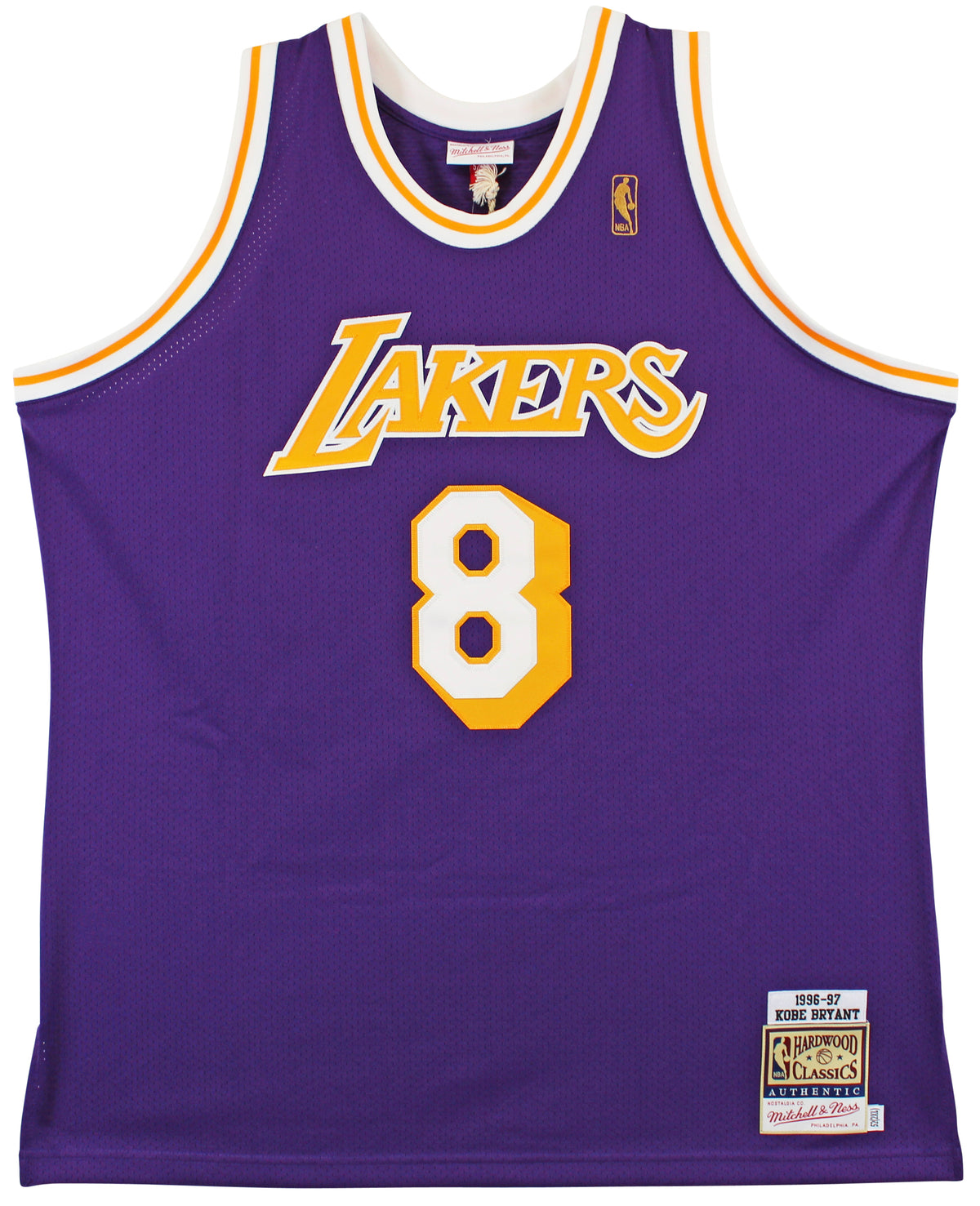Lakers Kobe Bryant Signed Purple M&N 1996-97 HWC Authentic Jersey PSA #B11457
