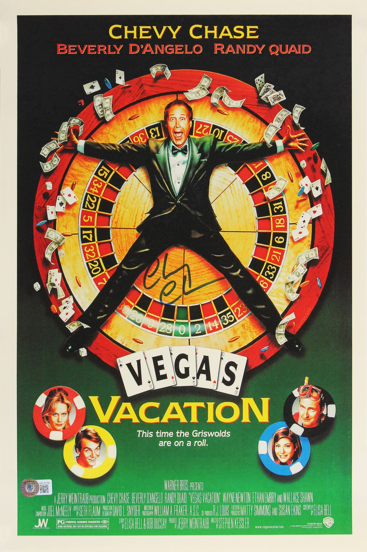 Chevy Chase Vegas Vacation Authentic Signed 12x18 Photo BAS Witnessed #WZ76780