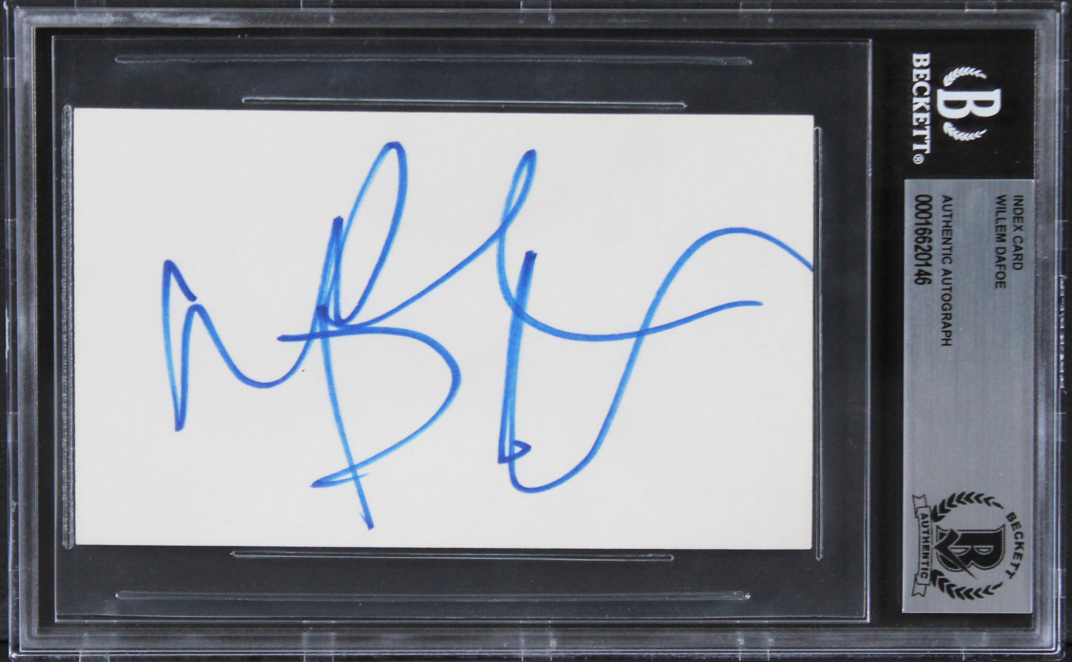 Willem Dafoe Spider-Man Authentic Signed 3x5 Index Card BAS Slabbed 2
