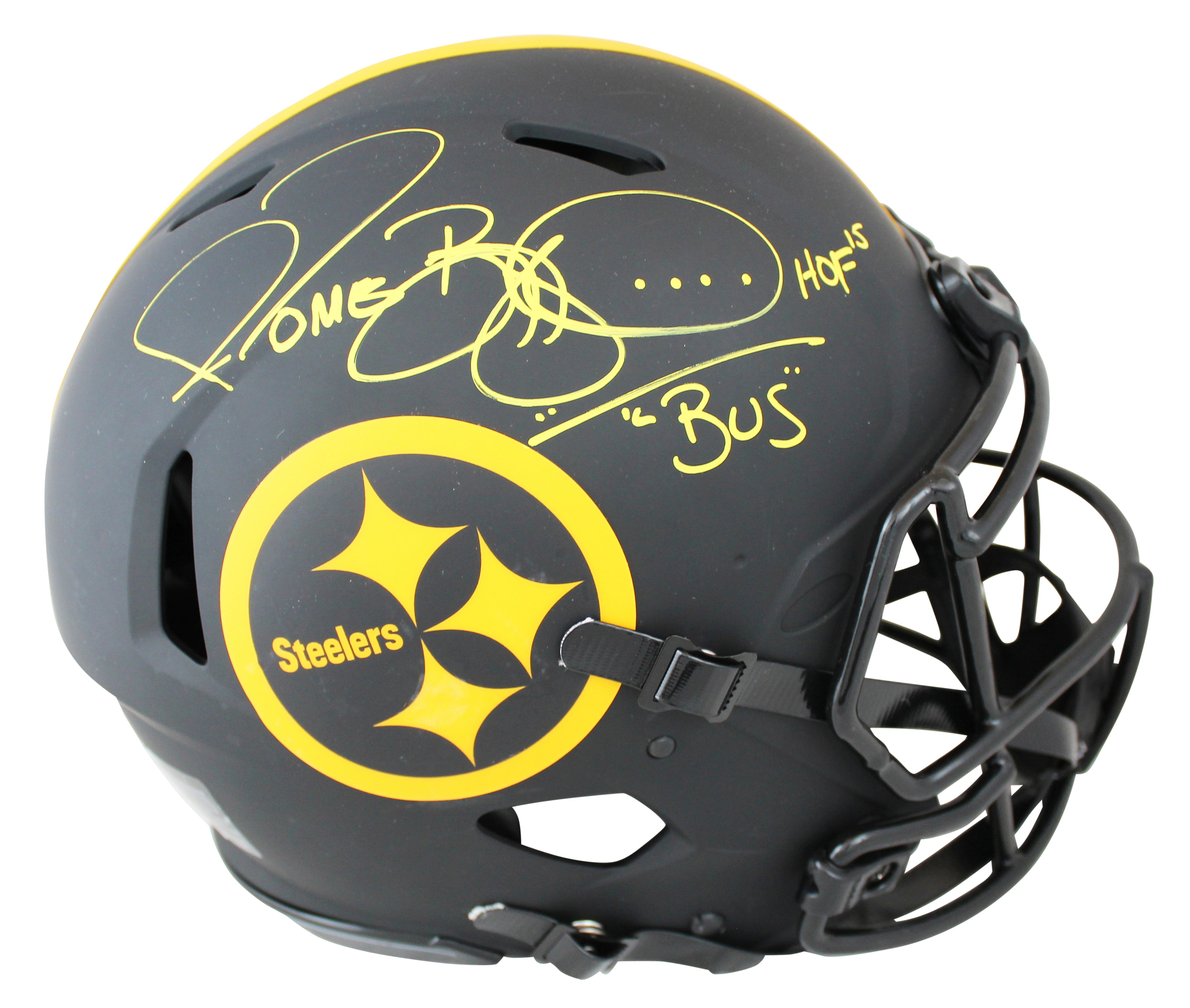 Steelers Jerome Bettis "2x Insc" Signed Eclipse F/S Speed Proline Helmet BAS Wit
