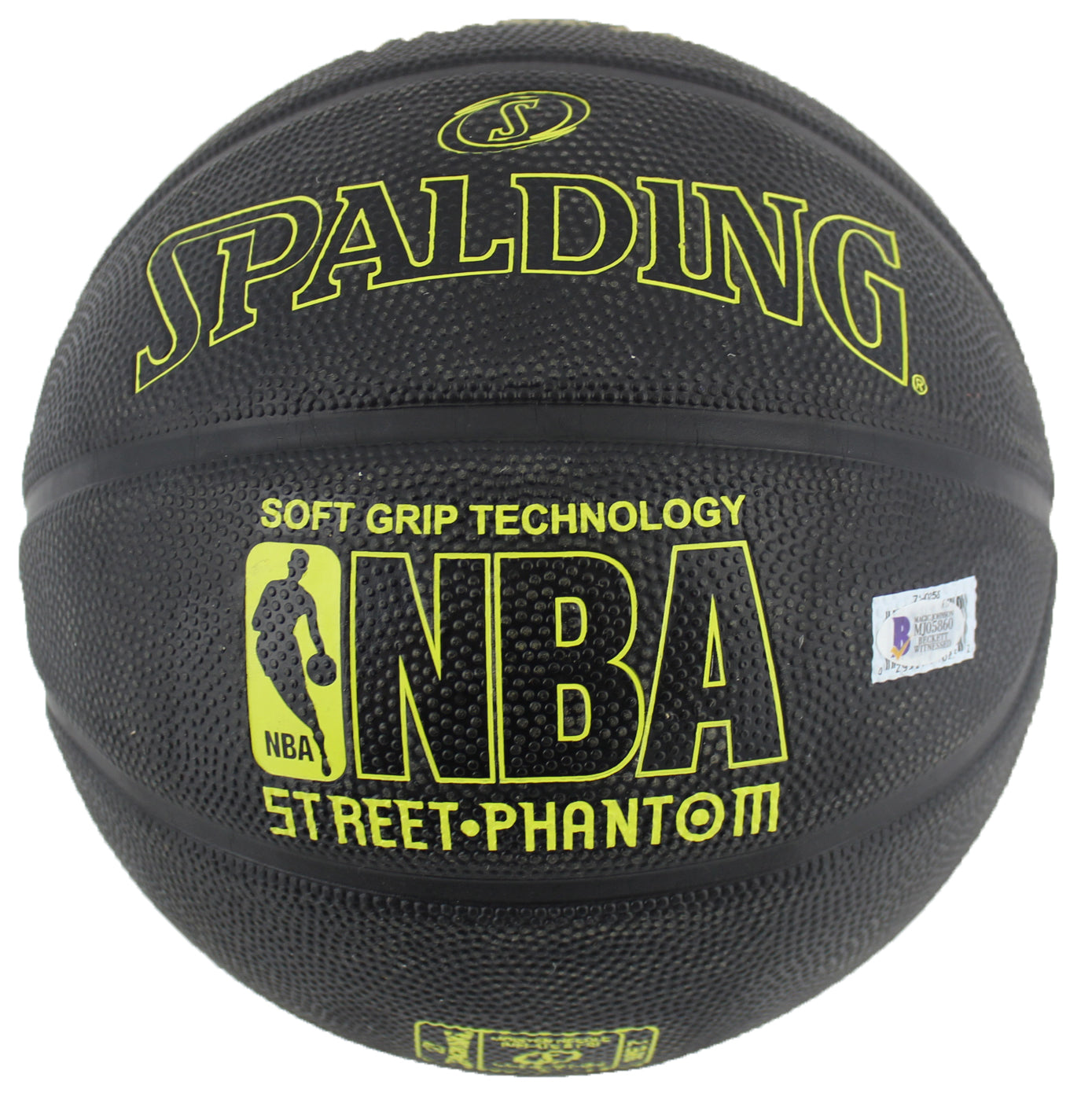 Lakers Magic Johnson Authentic Signed in Gold Spalding Black Basketball BAS