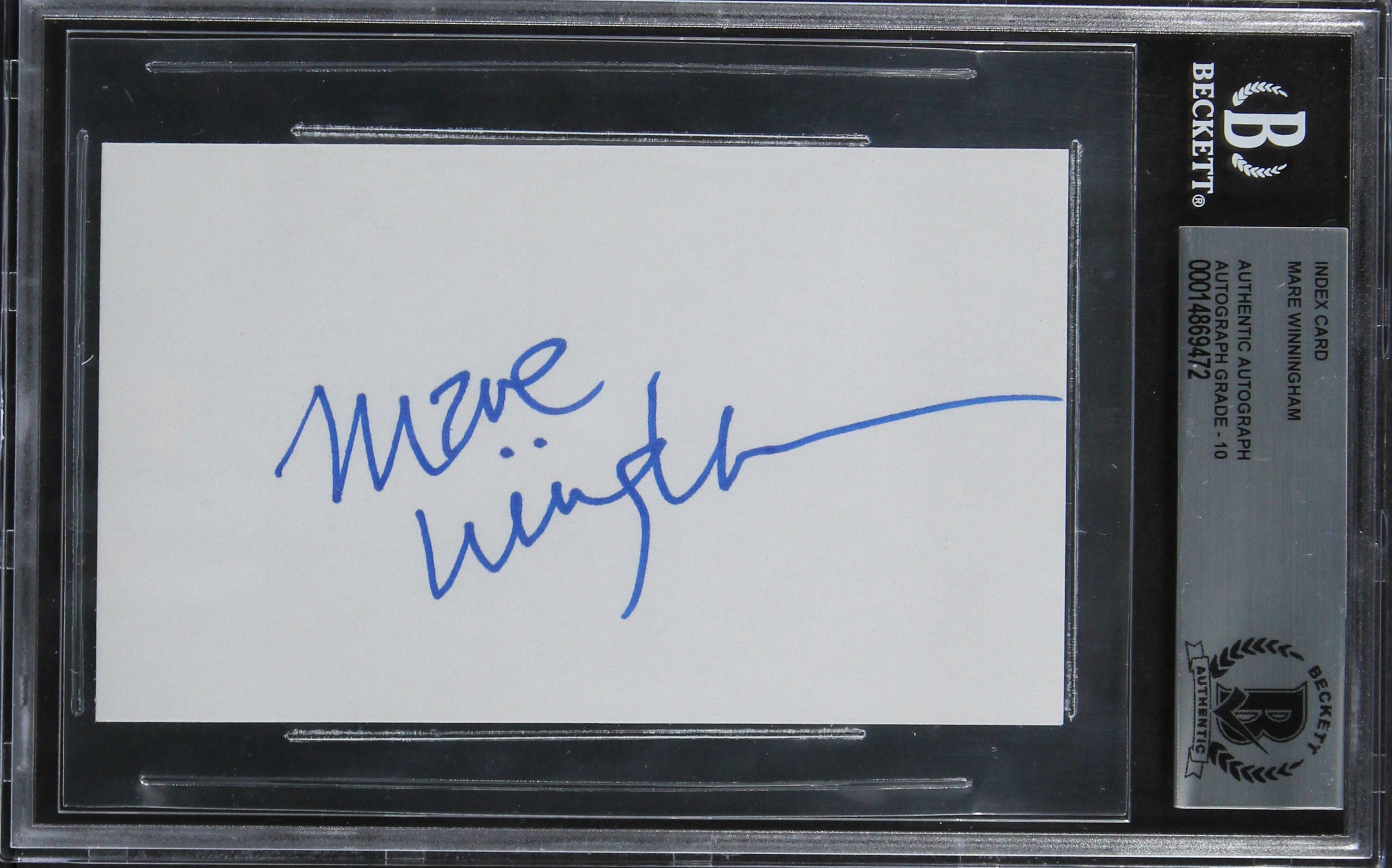 Mare Winningham Georgia Authentic Signed 3x5 Cut Signature Auto 10! BAS Slabbed