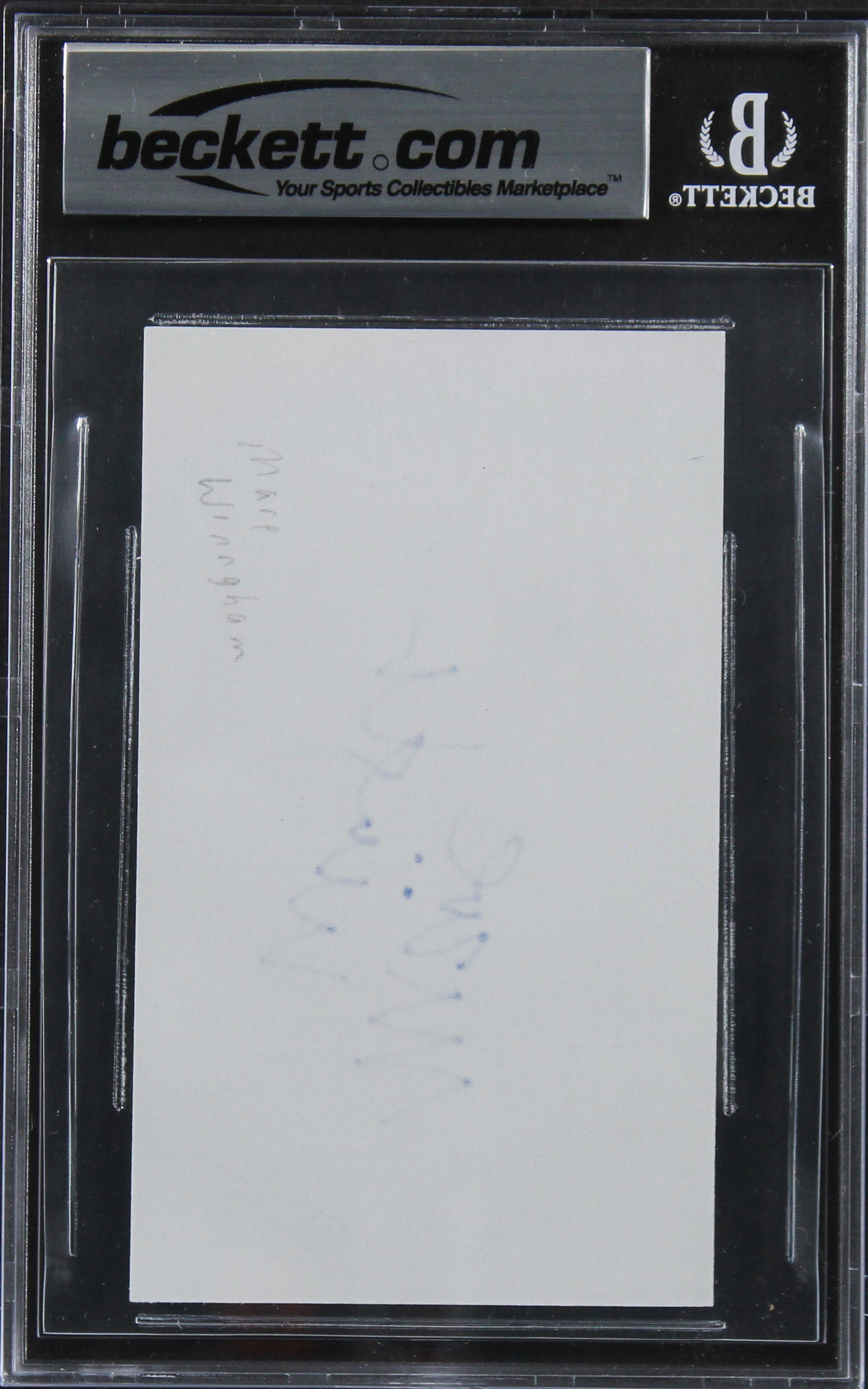 Mare Winningham Georgia Authentic Signed 3x5 Cut Signature Auto 10! BAS Slabbed