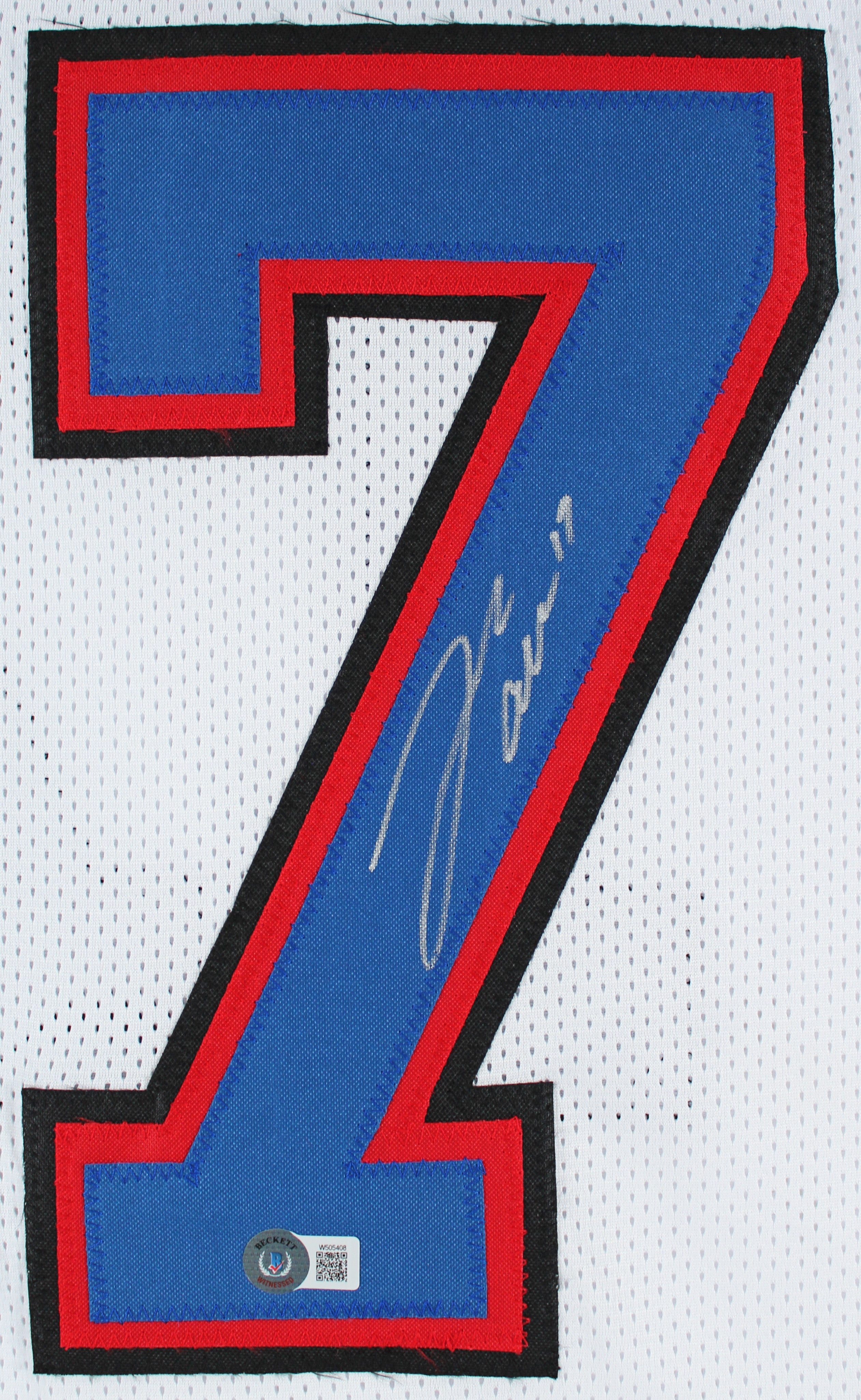 Josh Allen Authentic Signed White Pro Style Jersey BAS Witnessed #W505408