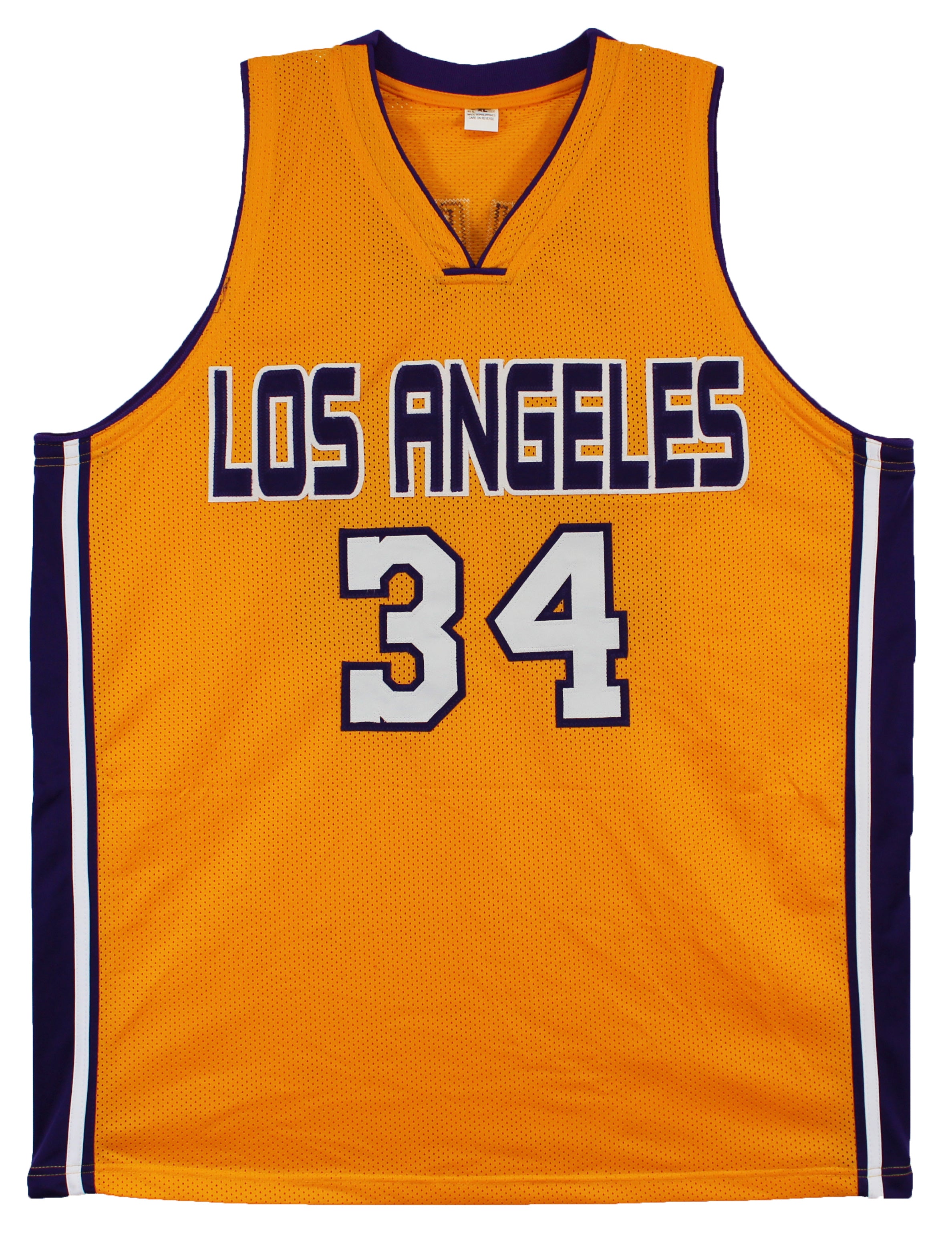Shaquille O'Neal Authentic Signed Yellow Pro Style Jersey BAS Witnessed
