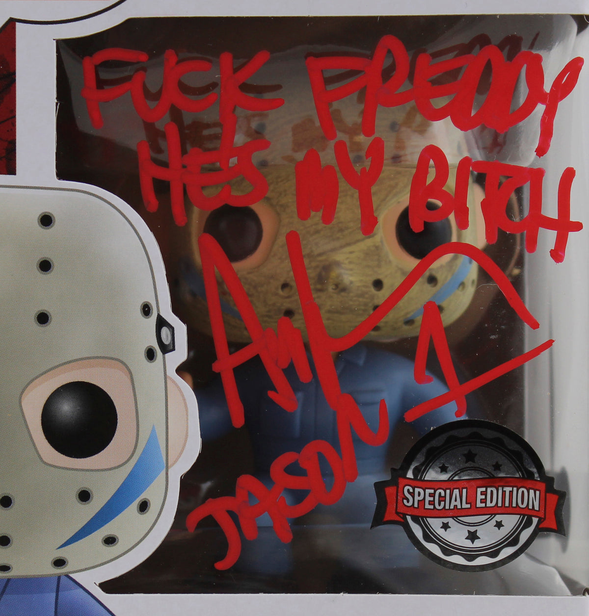 Ari Lehman F' Freddy He's My B*** Signed Funko Pop Vinyl Figure #361 Red Sig BAS
