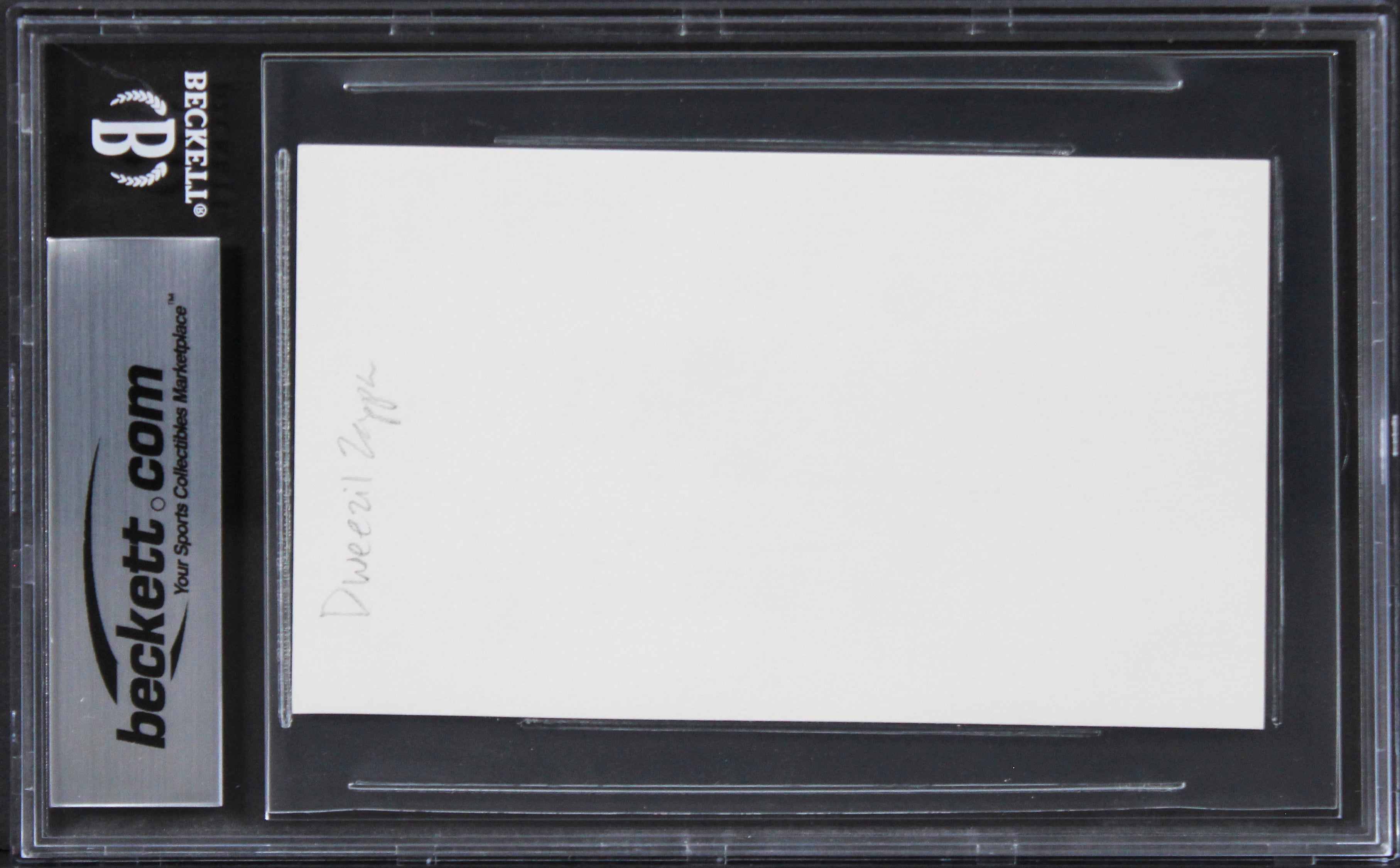 Dweezil Zappa The Running Man Authentic Signed 3x5 Index Card BAS Slabbed