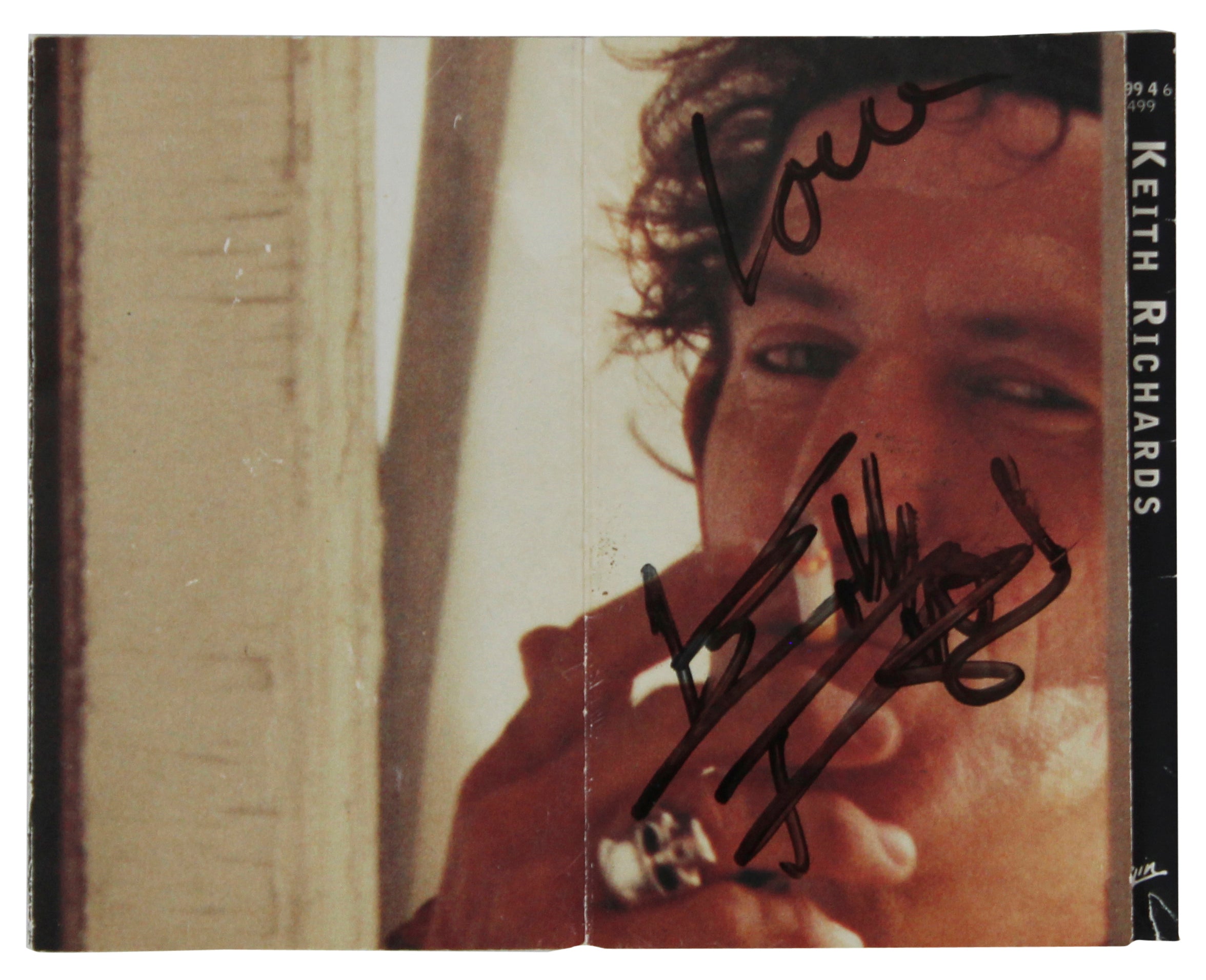 Keith Richards "Love" Signed Main Offender Cassette Tape Cover JSA #YY26107