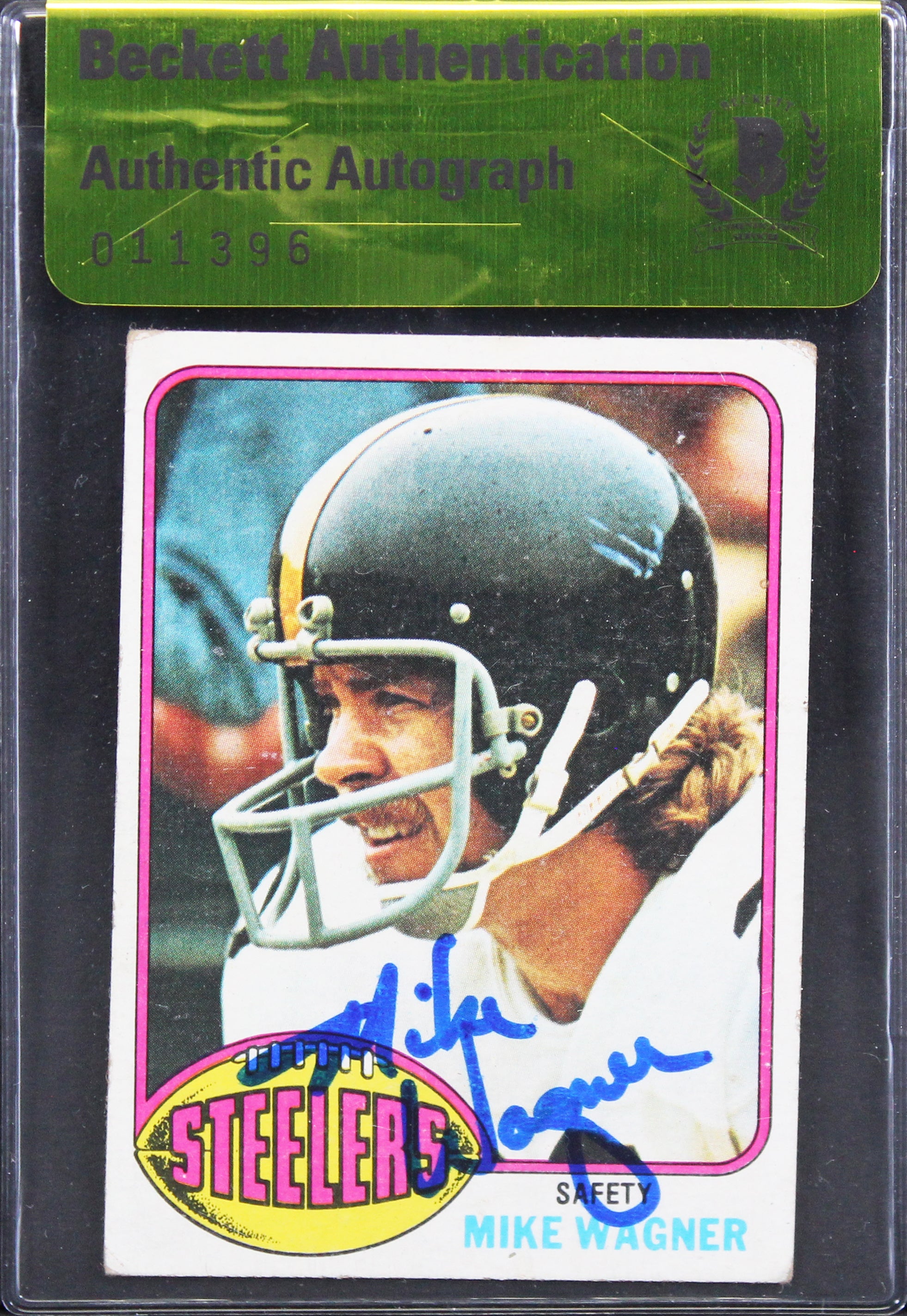 Steelers Mike Wagner Authentic Signed 1976 Topps #501 Card BAS #11396