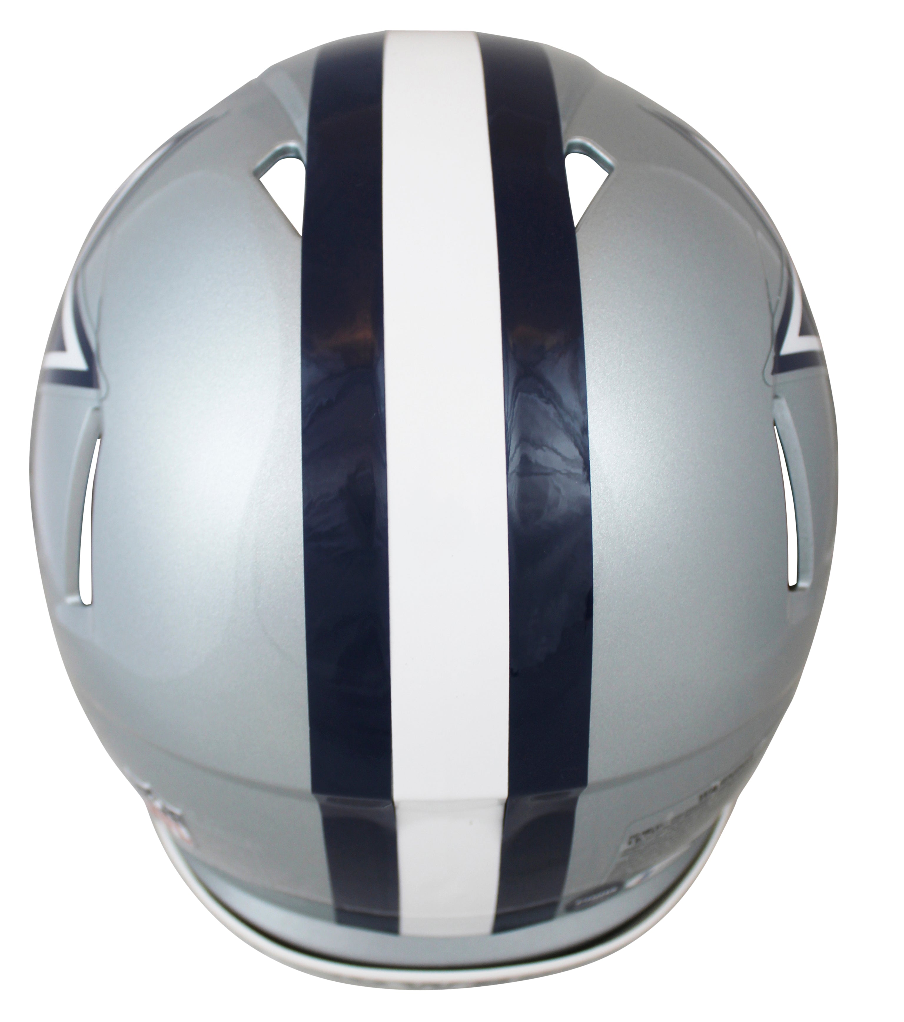 Cowboys Emmitt Smith "HOF 2010" Signed Silver Full Size Speed Proline Helmet BAS