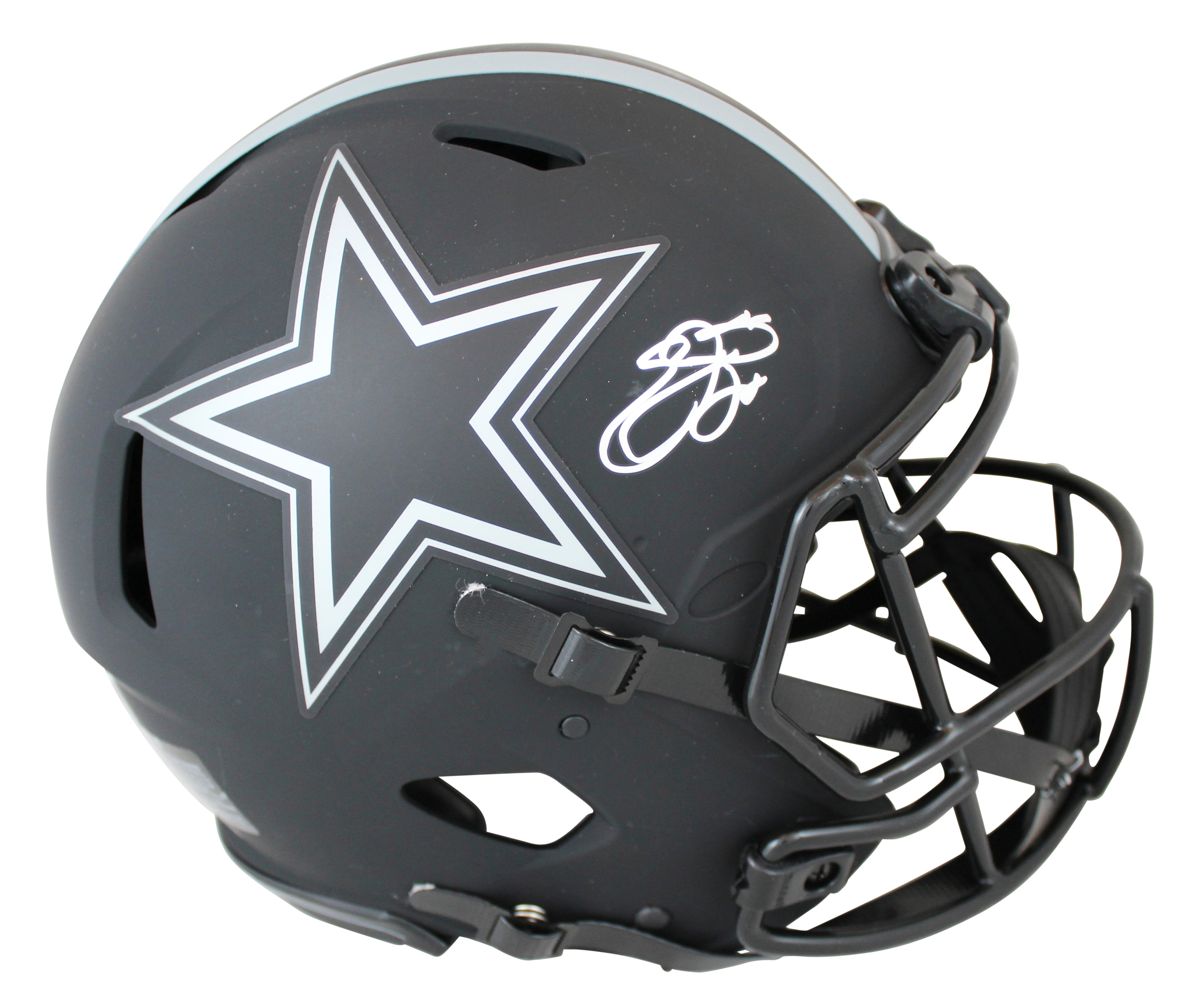 Cowboys Emmitt Smith Signed Eclipse Full Size Speed Proline Helmet w/ Case BAS W