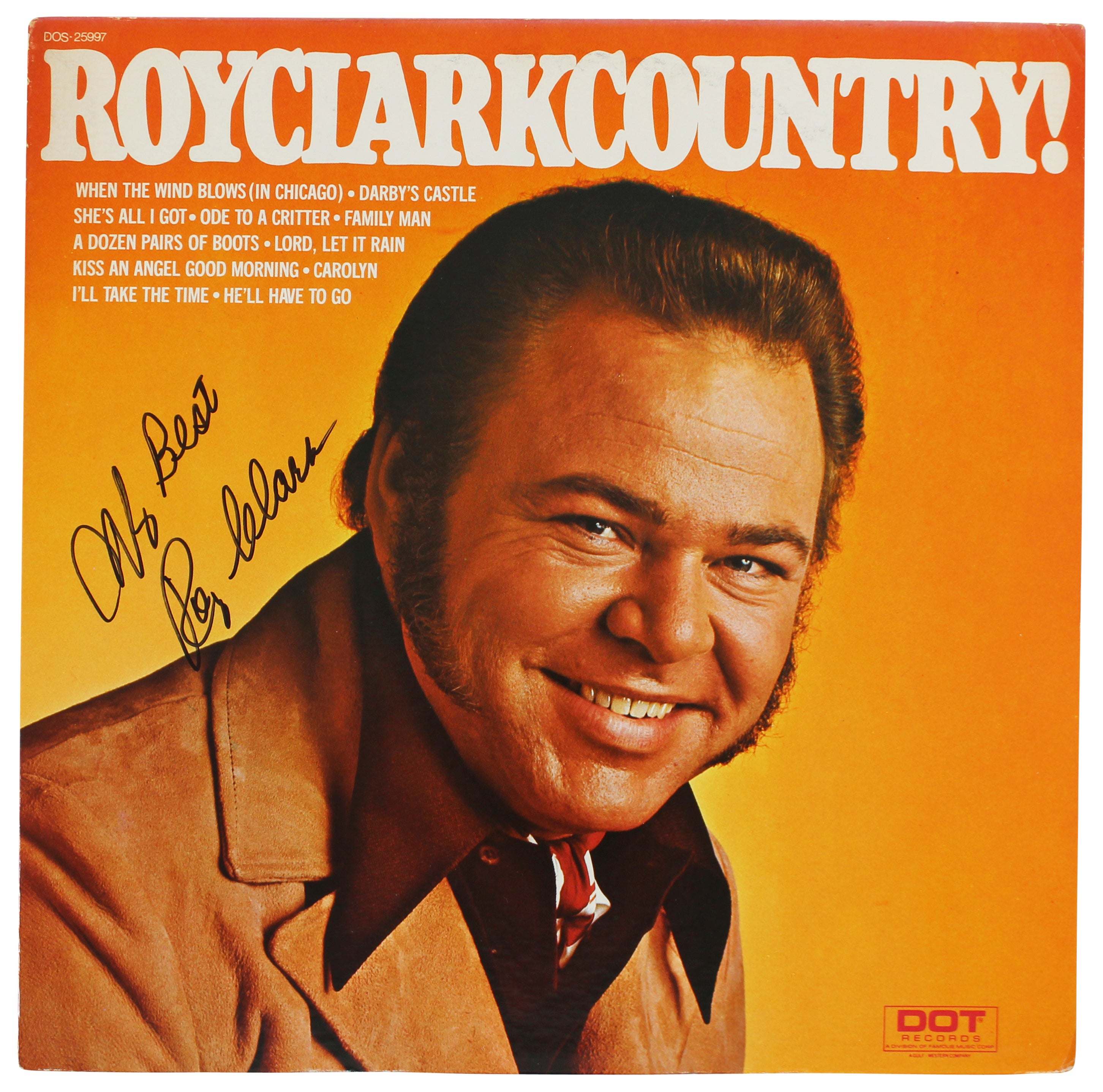 Roy Clark "All The Best" Authentic Signed Country Album Cover BAS #BG83055