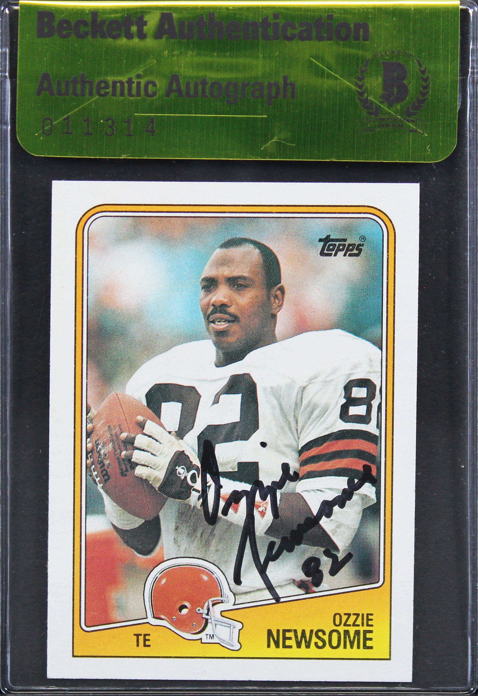 Browns Ozzie Newsome Authentic Signed 1988 Topps #92 Card Autographed BAS #11314
