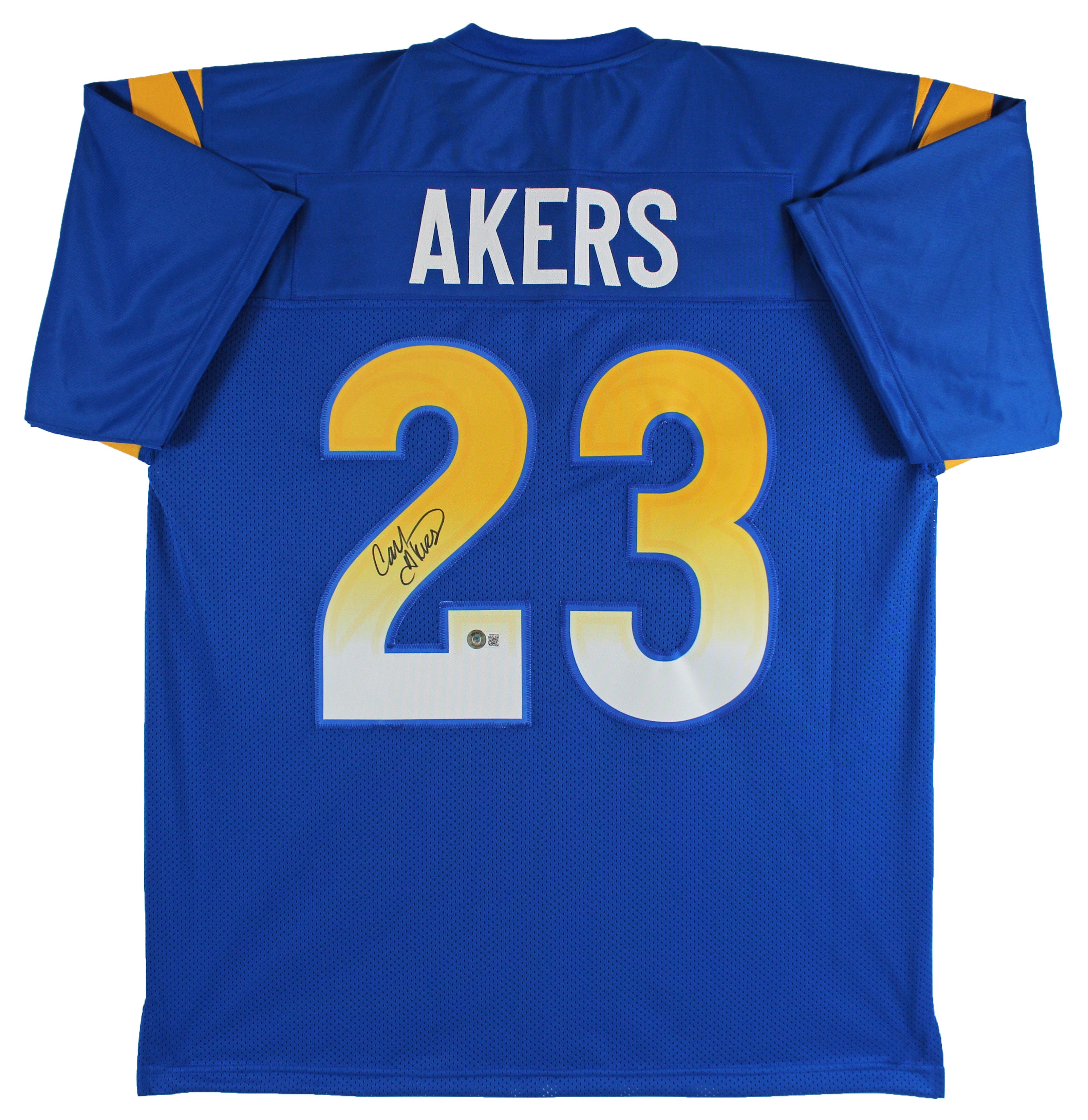 Cam Akers Authentic Signed Blue Pro Style Jersey Autographed BAS Witnessed
