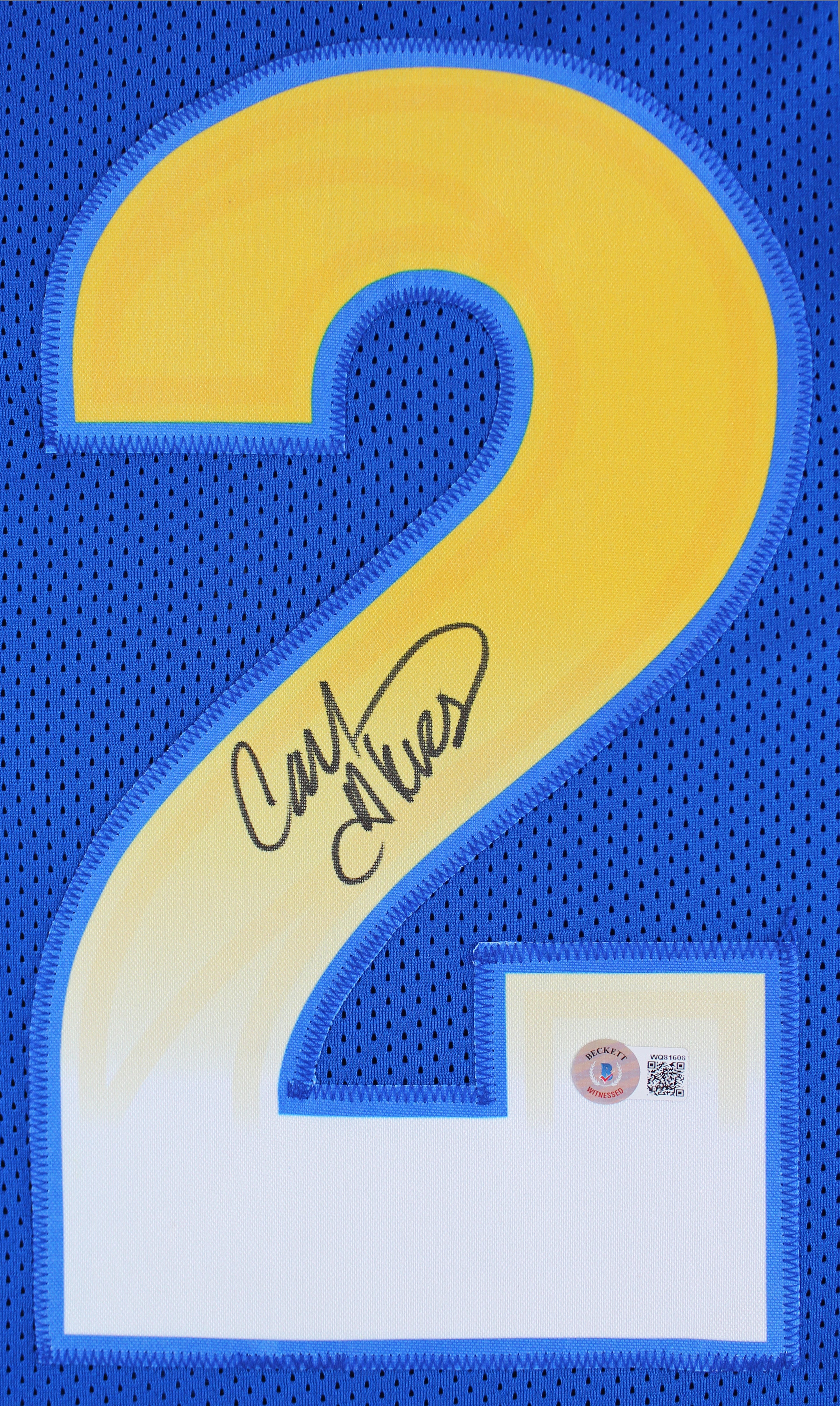 Cam Akers Authentic Signed Blue Pro Style Jersey Autographed BAS Witnessed